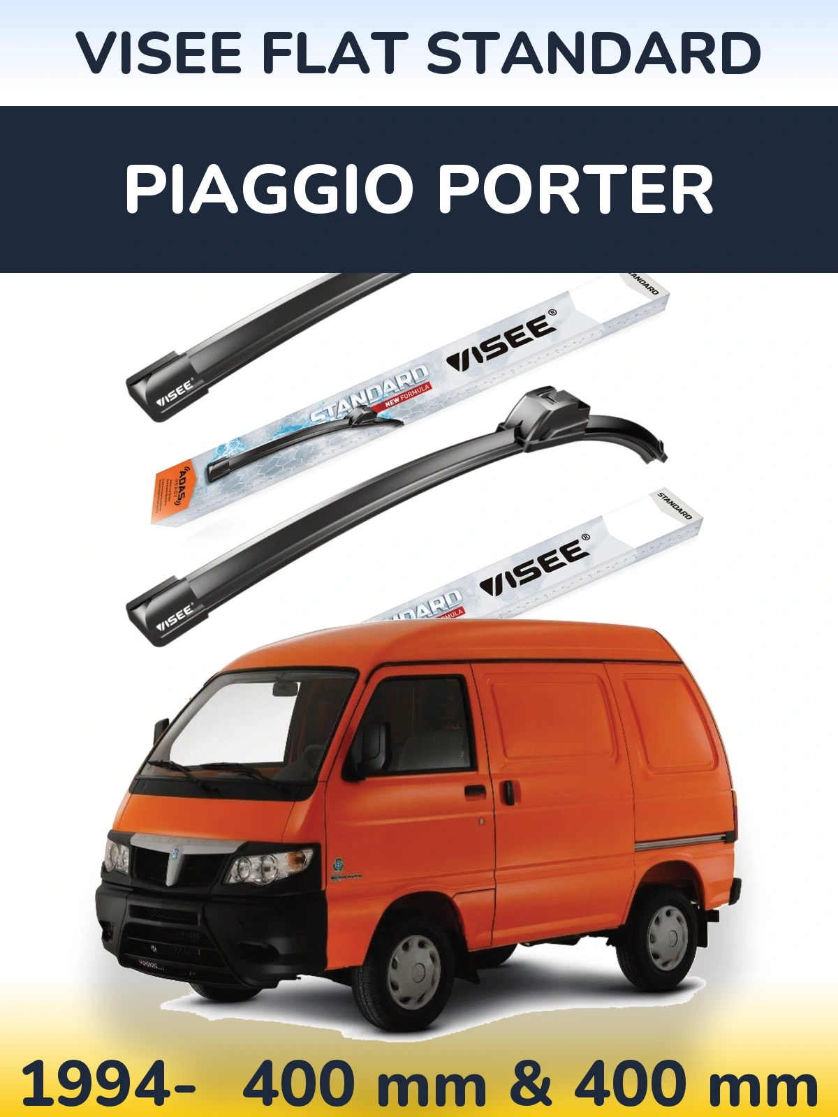 Ștergătoare VISEE FLAT STANDARD pentru Piaggio Porter