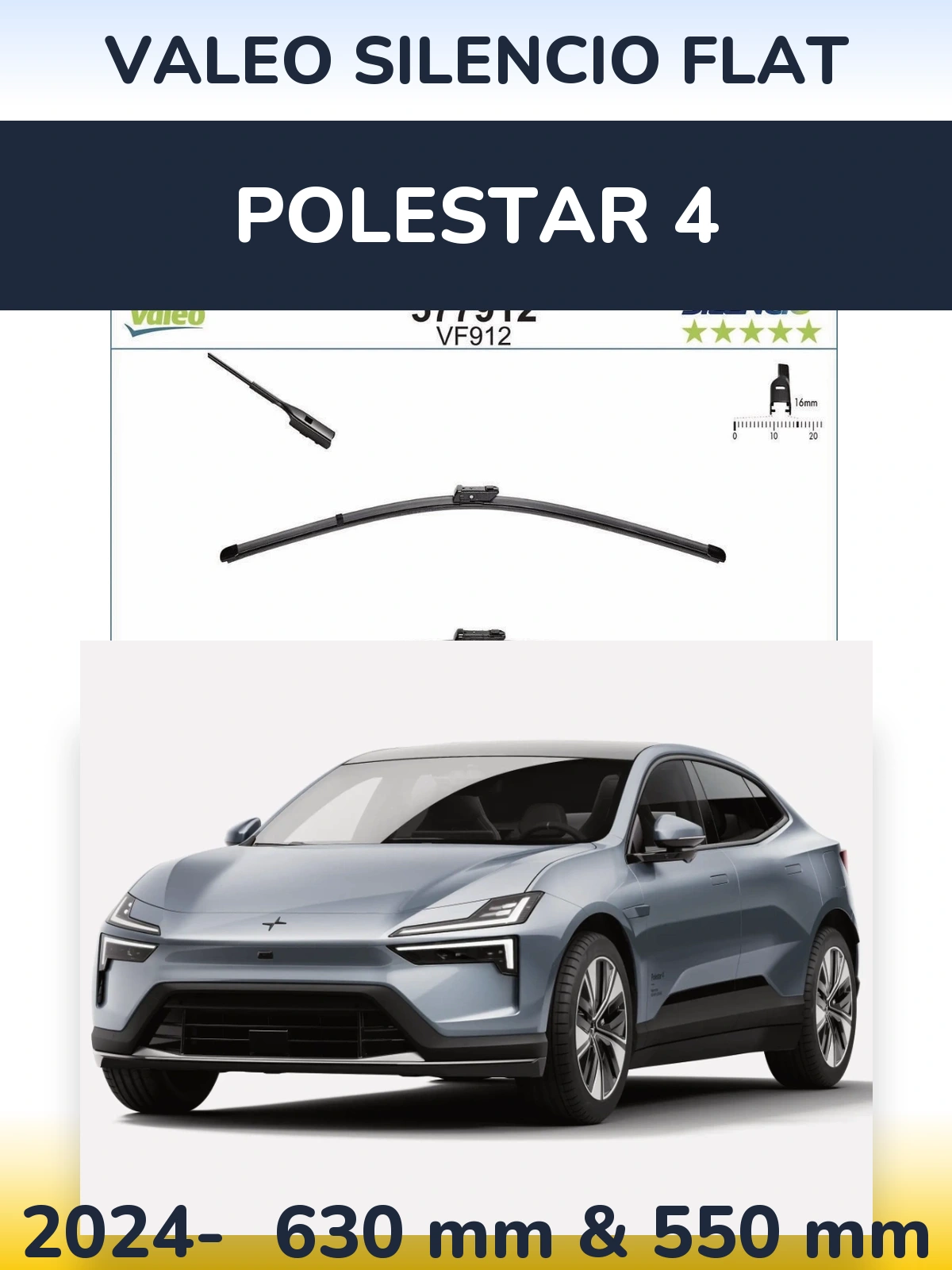Ștergătoare Valeo Silencio Flat pentru Polestar 4