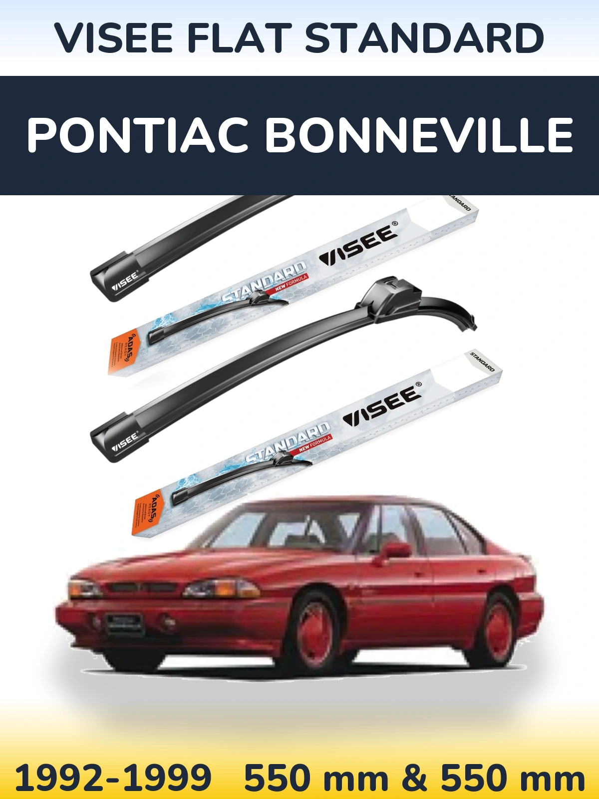 Ștergătoare VISEE FLAT STANDARD pentru Pontiac Bonneville
