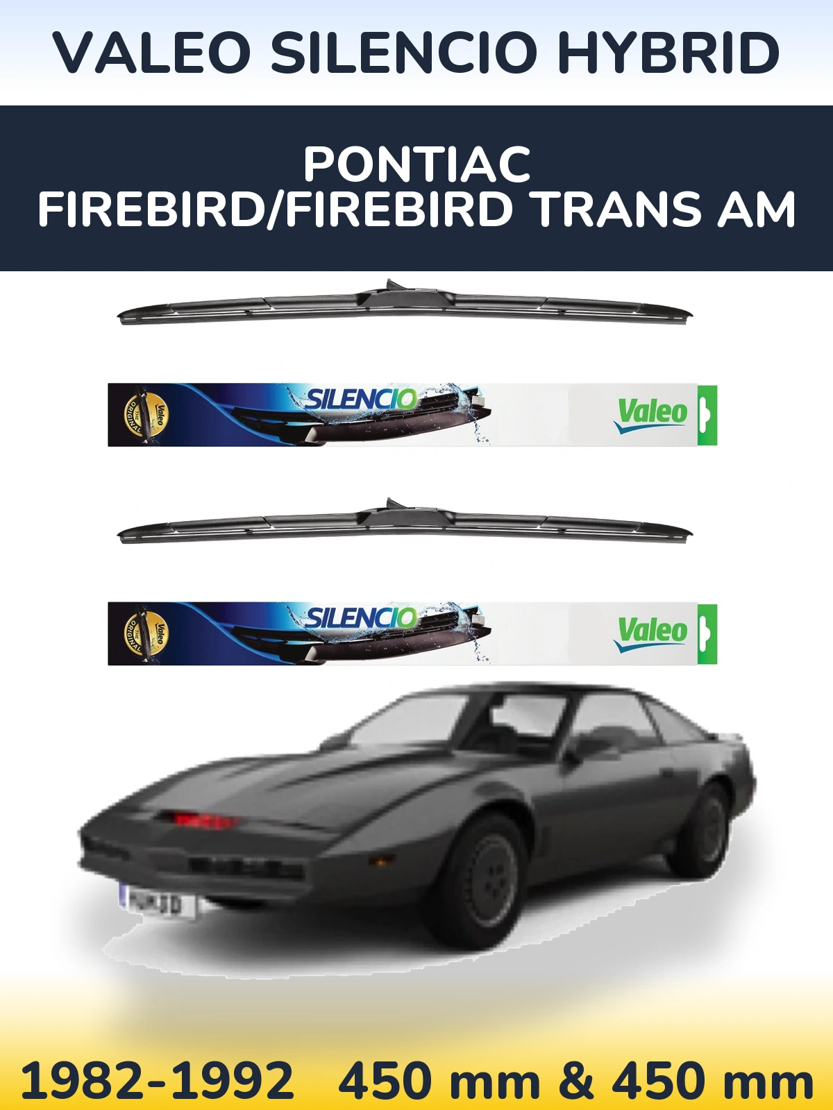 Ștergătoare Valeo Silencio Hybrid pentru Pontiac Firebird/Firebird Trans Am