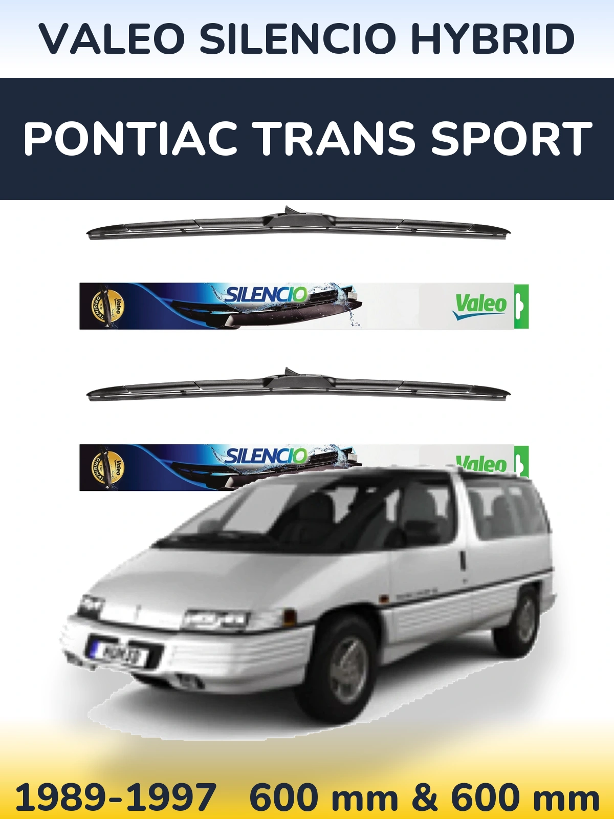 Ștergătoare Valeo Silencio Hybrid pentru Pontiac Trans Sport