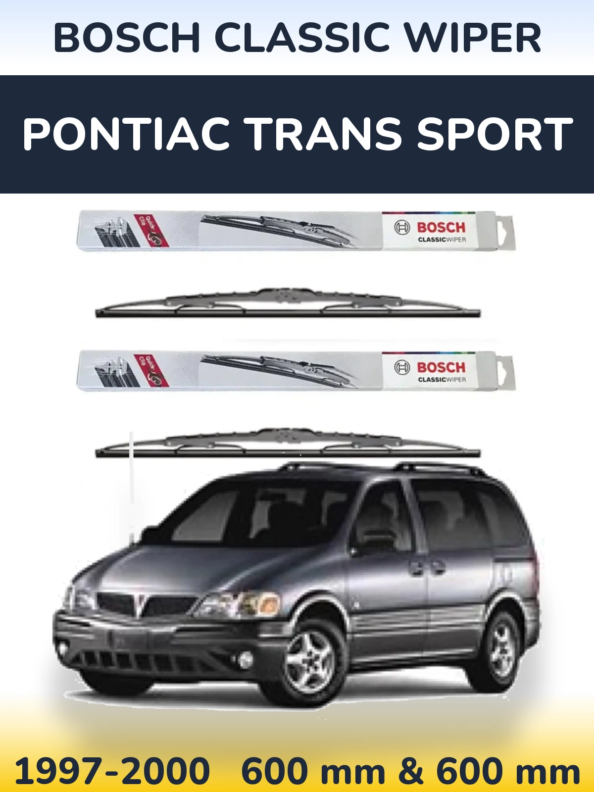 Ștergătoare BOSCH Classic Wiper pentru Pontiac Trans Sport