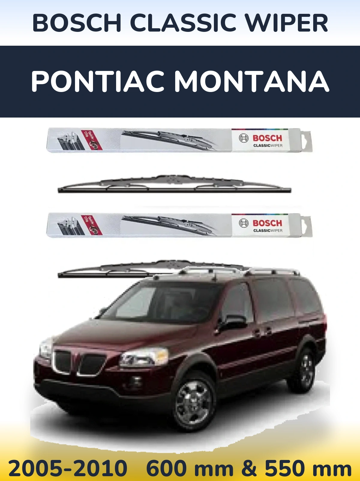 Ștergătoare BOSCH Classic Wiper pentru Pontiac Montana
