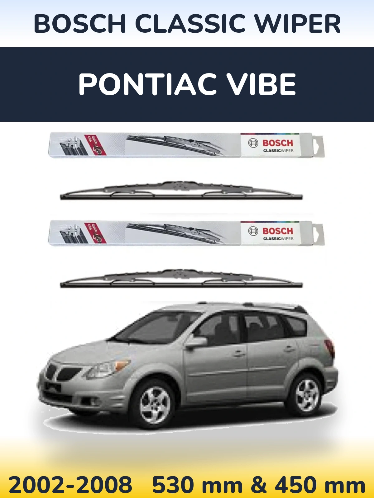 Ștergătoare BOSCH Classic Wiper pentru Pontiac Vibe