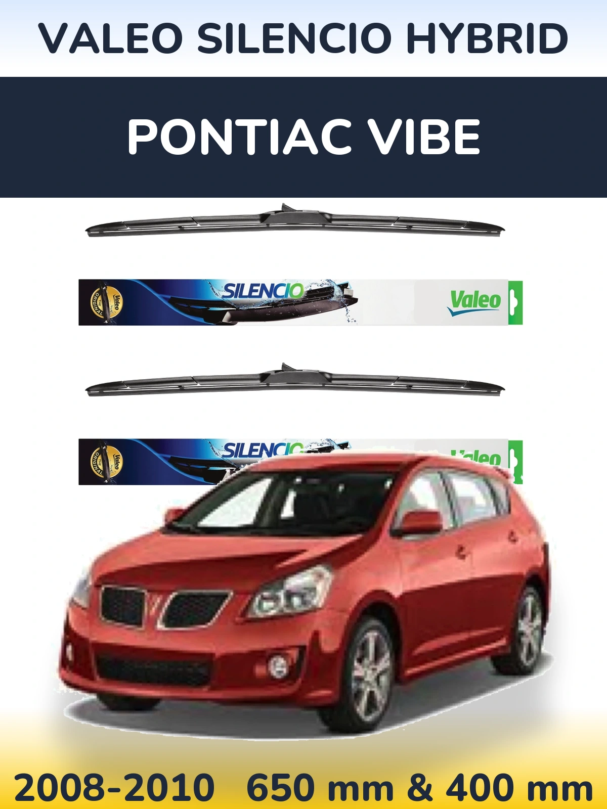 Ștergătoare Valeo Silencio Hybrid pentru Pontiac Vibe