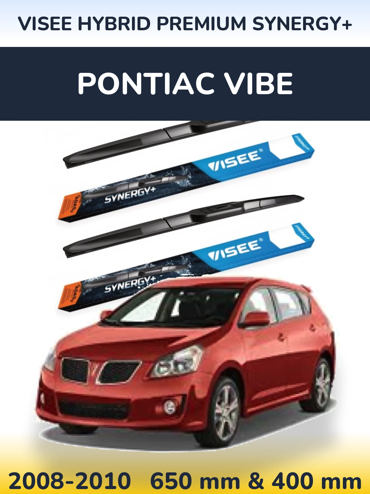 Ștergătoare VISEE HYBRID PREMIUM SYNERGY+ pentru Pontiac Vibe