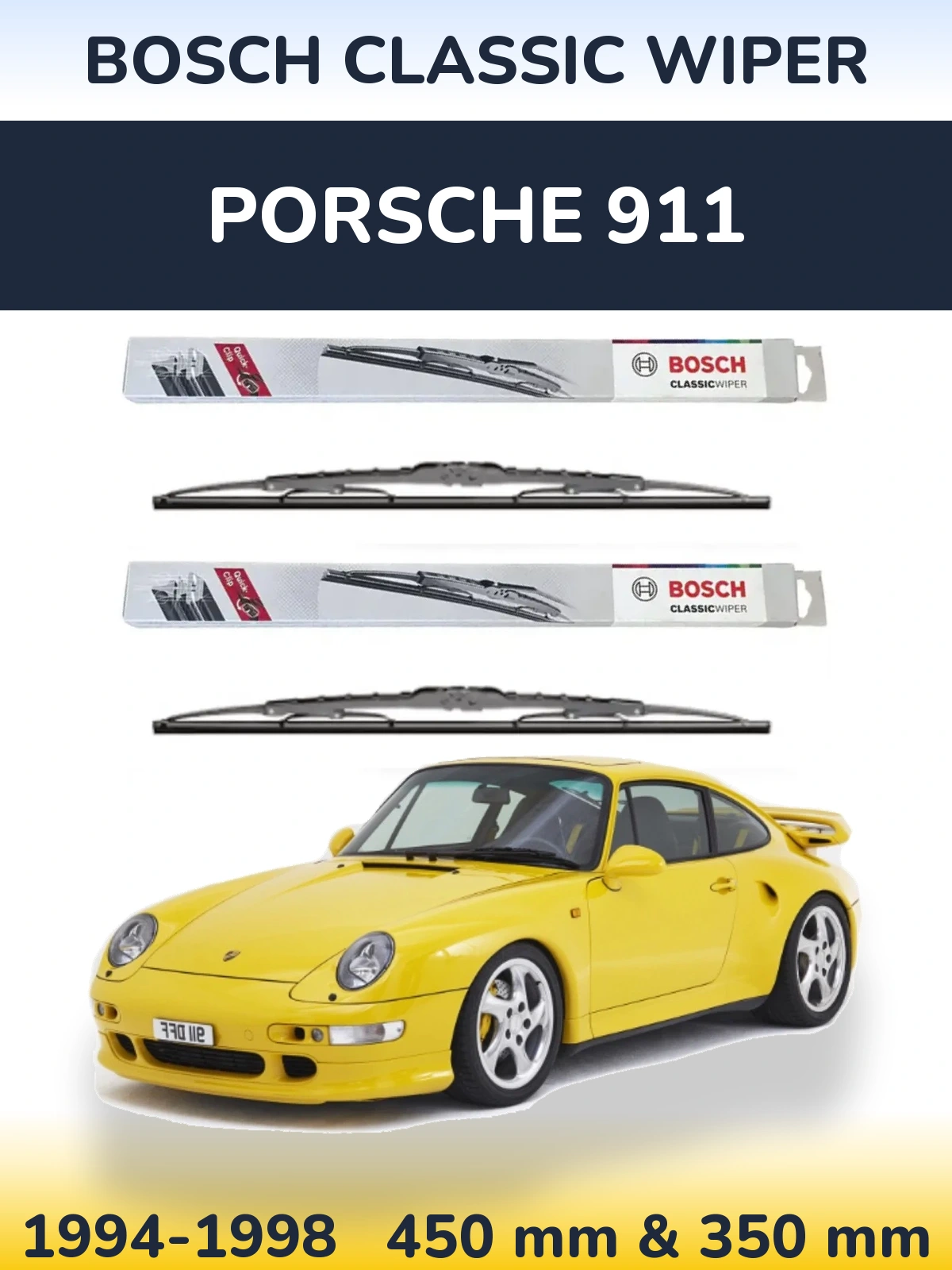 Ștergătoare BOSCH Classic Wiper pentru Porsche 911