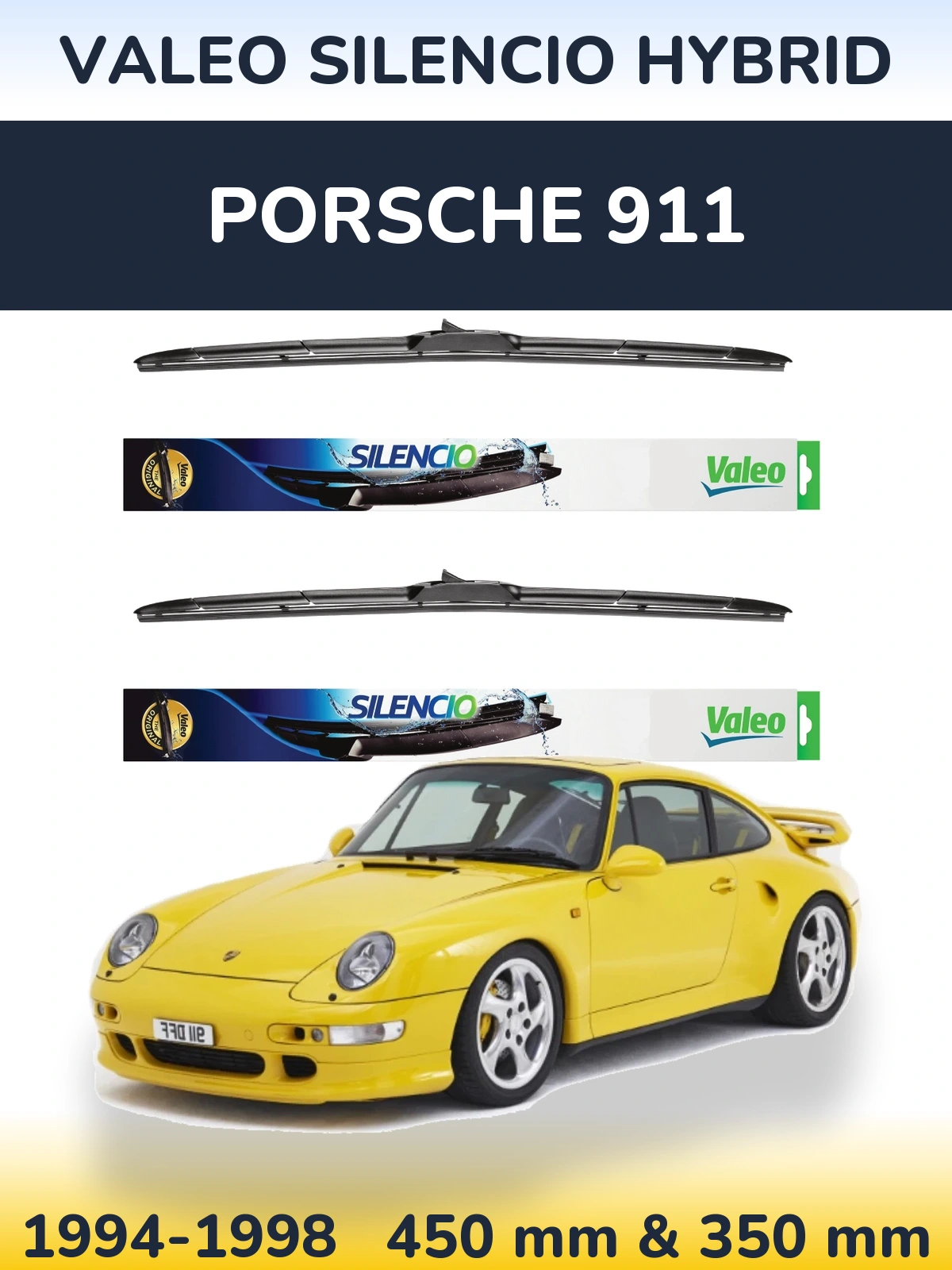 Ștergătoare Valeo Silencio Hybrid pentru Porsche 911