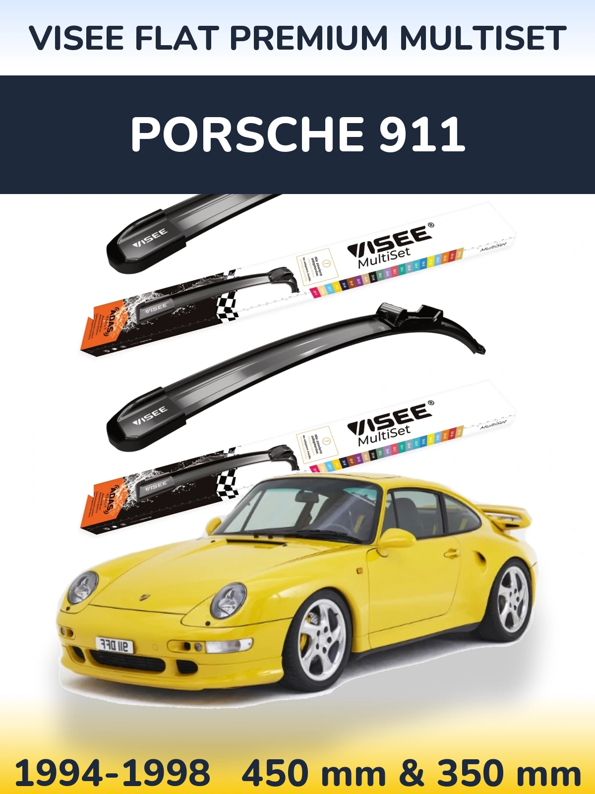 Ștergătoare VISEE FLAT PREMIUM MultiSet pentru Porsche 911
