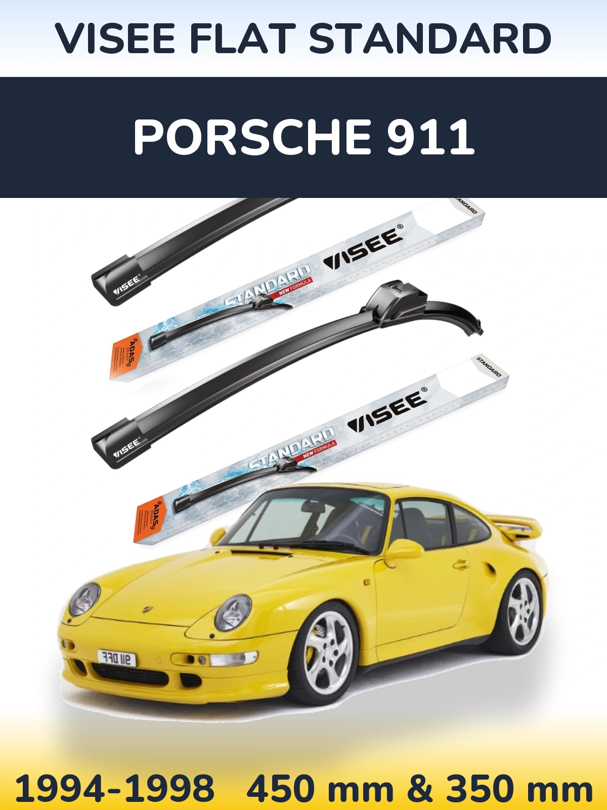 Ștergătoare VISEE FLAT STANDARD pentru Porsche 911