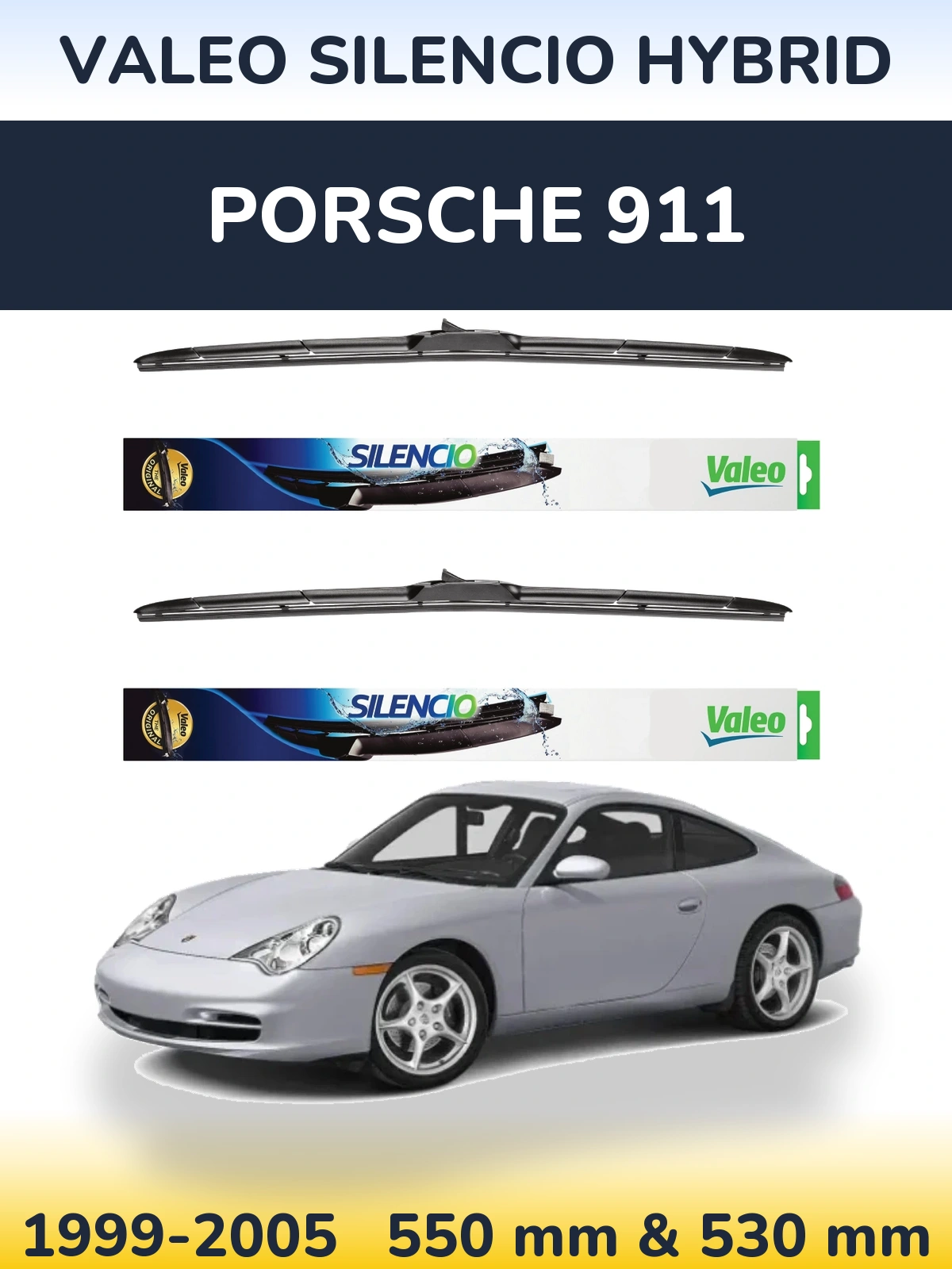 Ștergătoare Valeo Silencio Hybrid pentru Porsche 911