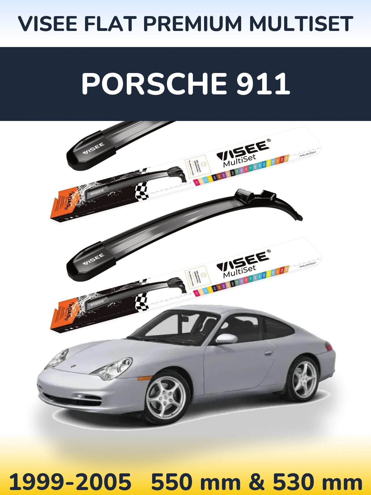 Ștergătoare VISEE FLAT PREMIUM MultiSet pentru Porsche 911