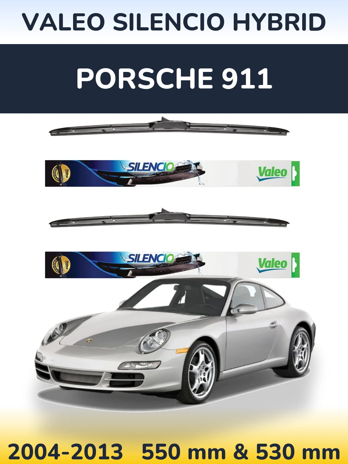 Ștergătoare Valeo Silencio Hybrid pentru Porsche 911