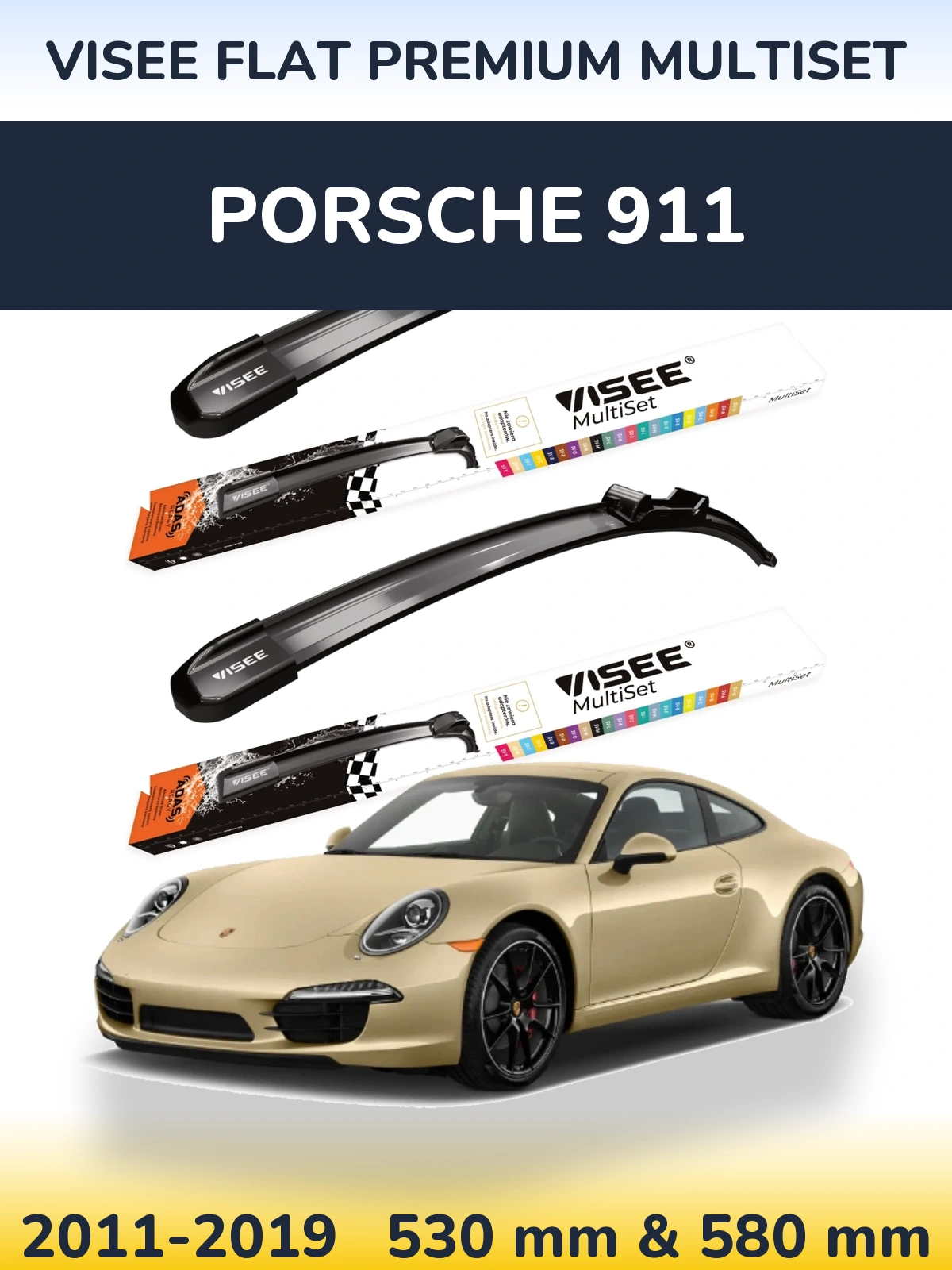 Ștergătoare VISEE FLAT PREMIUM MultiSet pentru Porsche 911