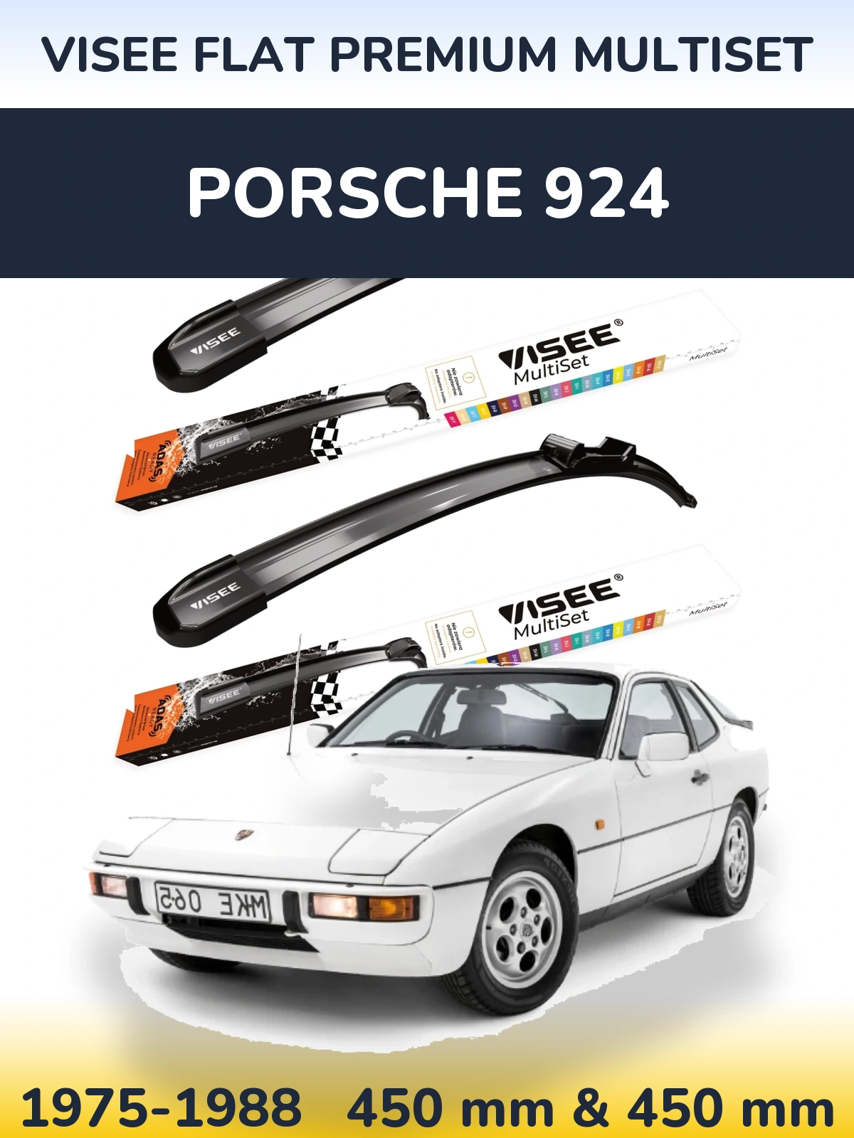 Ștergătoare VISEE FLAT PREMIUM MultiSet pentru Porsche 924