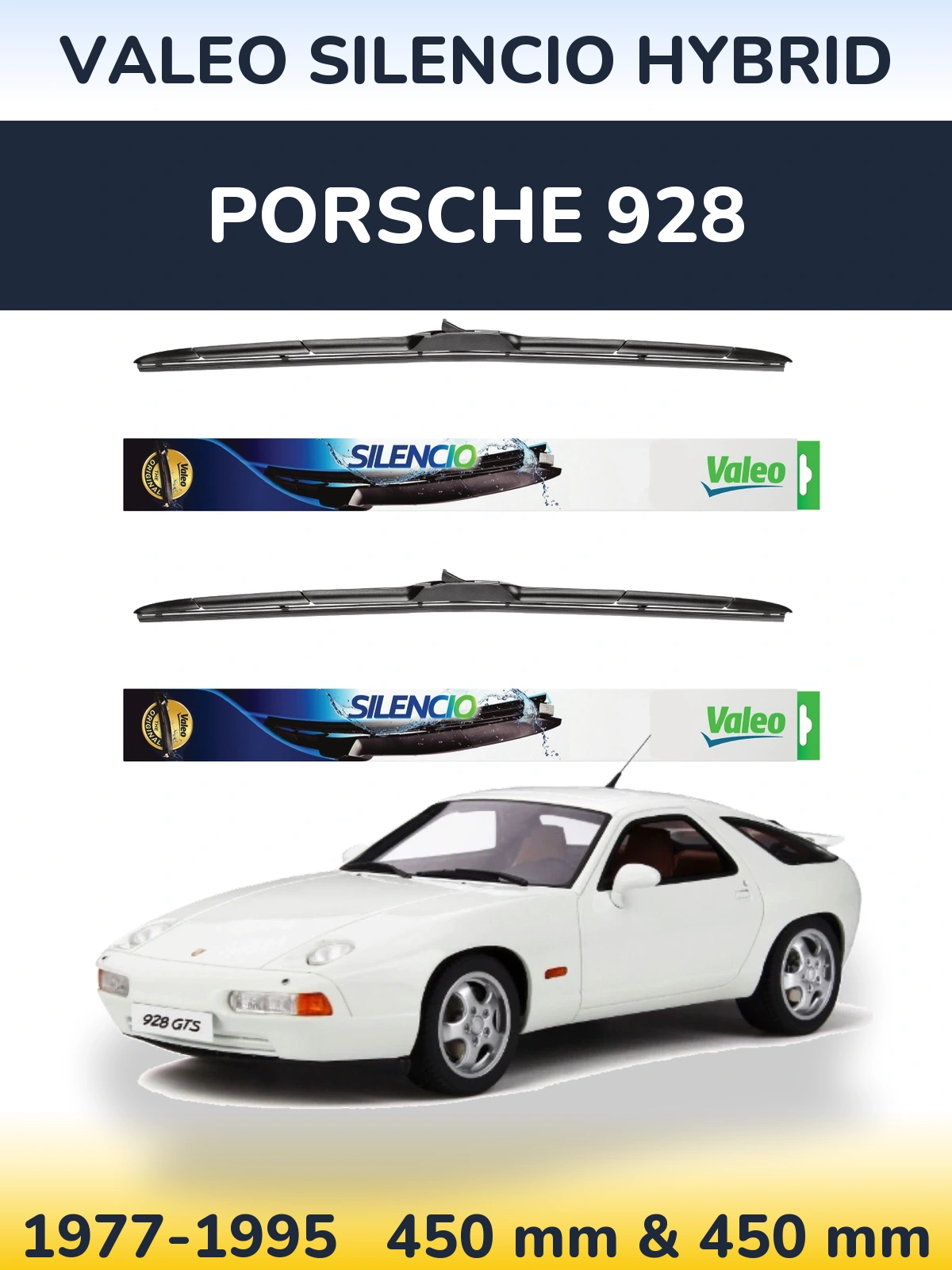 Ștergătoare Valeo Silencio Hybrid pentru Porsche 928