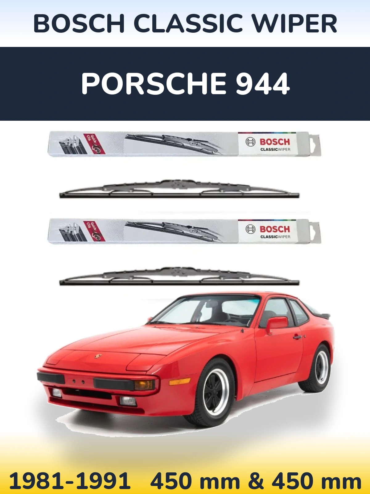 Ștergătoare BOSCH Classic Wiper pentru Porsche 944