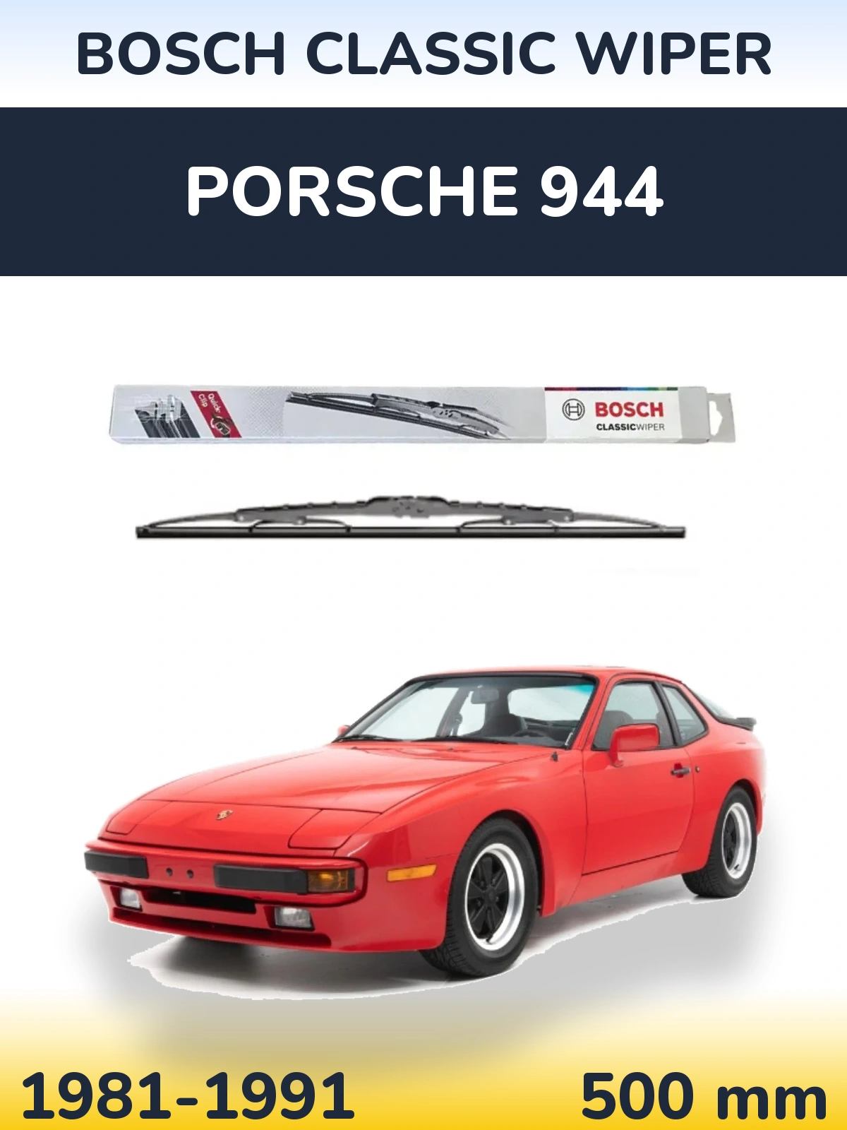 Ștergătoare BOSCH Classic Wiper pentru Porsche 944
