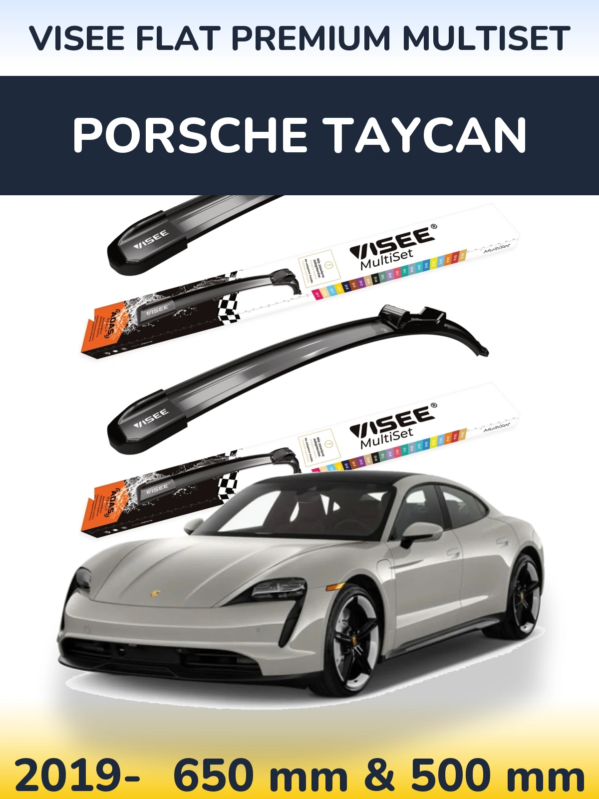 Ștergătoare VISEE FLAT PREMIUM MultiSet pentru Porsche Taycan