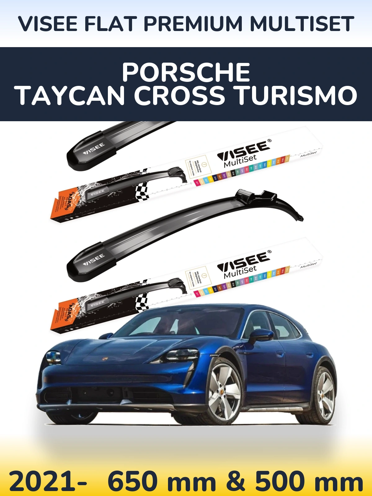 Ștergătoare VISEE FLAT PREMIUM MultiSet pentru Porsche Taycan Cross Turismo