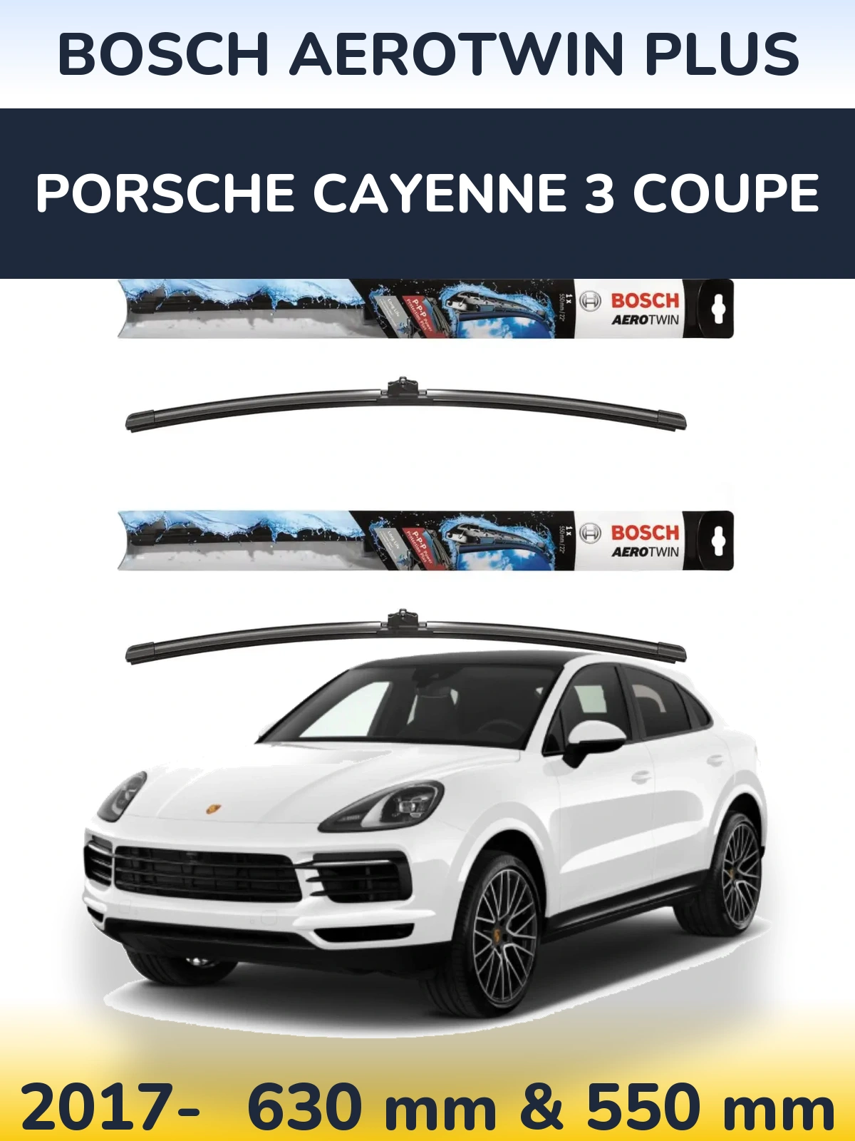 Ștergătoare BOSCH AeroTwin Plus pentru Porsche Cayenne 3 Coupe