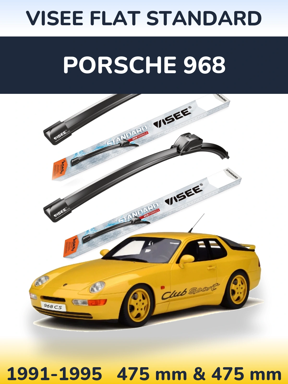 Ștergătoare VISEE FLAT STANDARD pentru Porsche 968