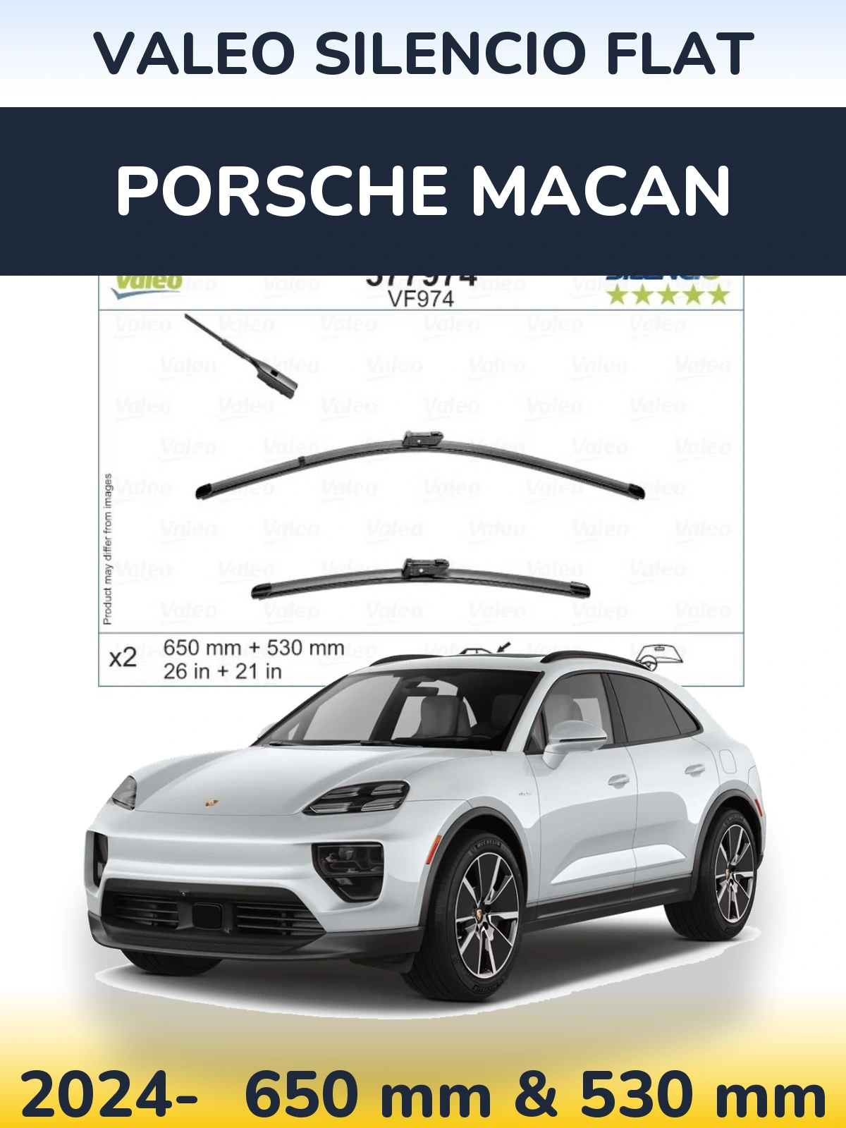 Ștergătoare Valeo Silencio Flat pentru Porsche Macan