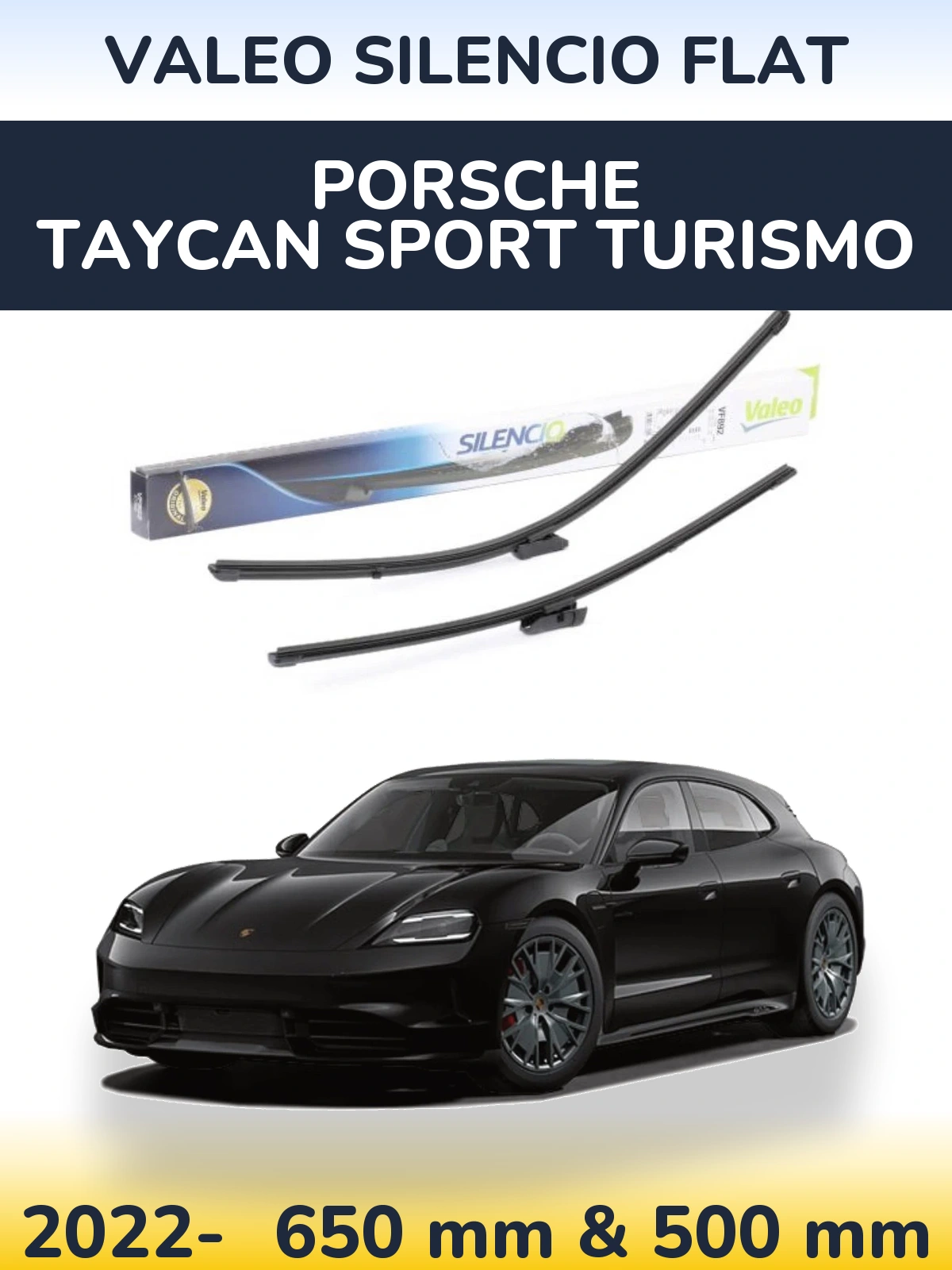 Ștergătoare Valeo Silencio Flat pentru Porsche Taycan Sport Turismo