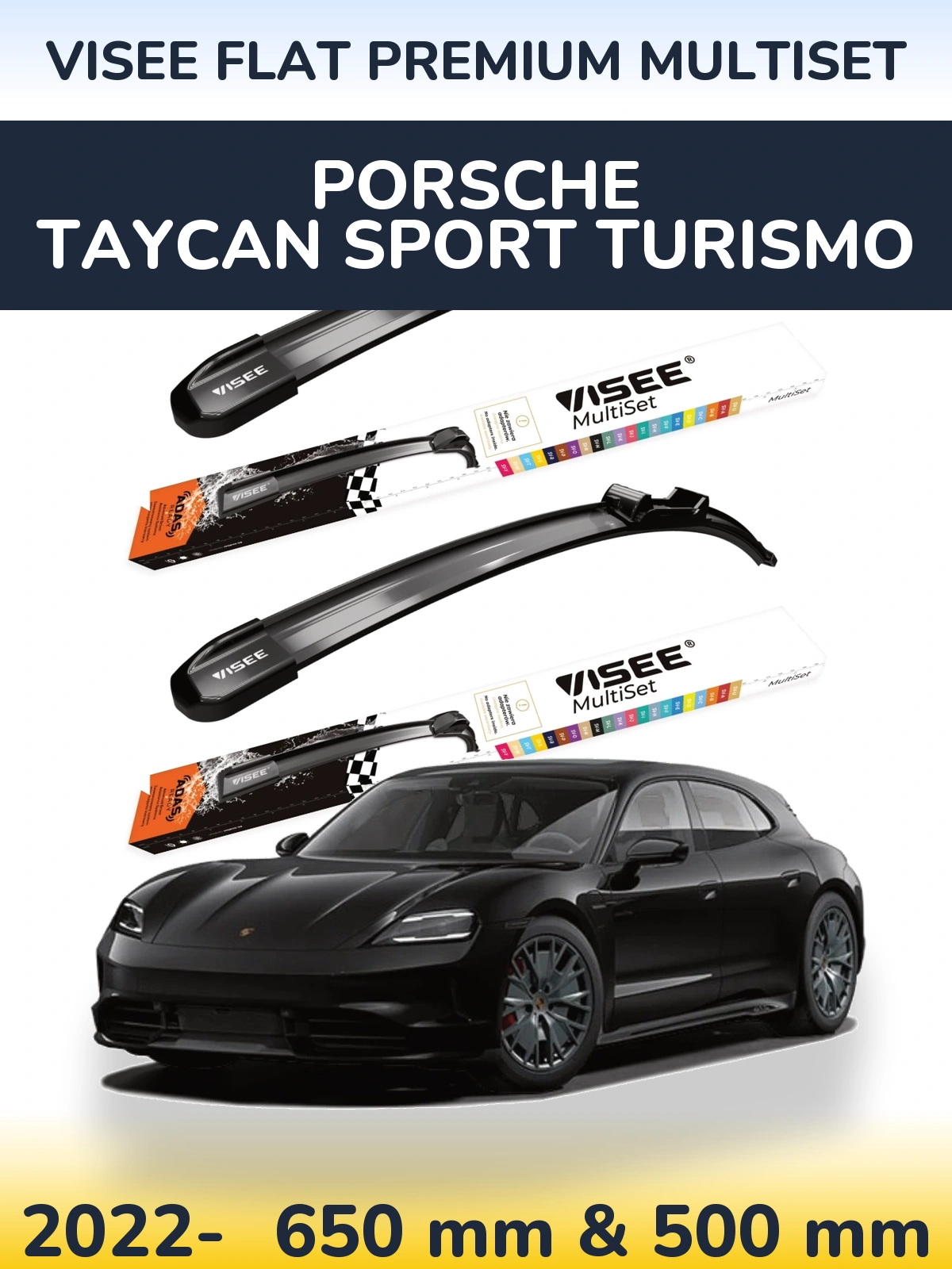 Ștergătoare VISEE FLAT PREMIUM MultiSet pentru Porsche Taycan Sport Turismo