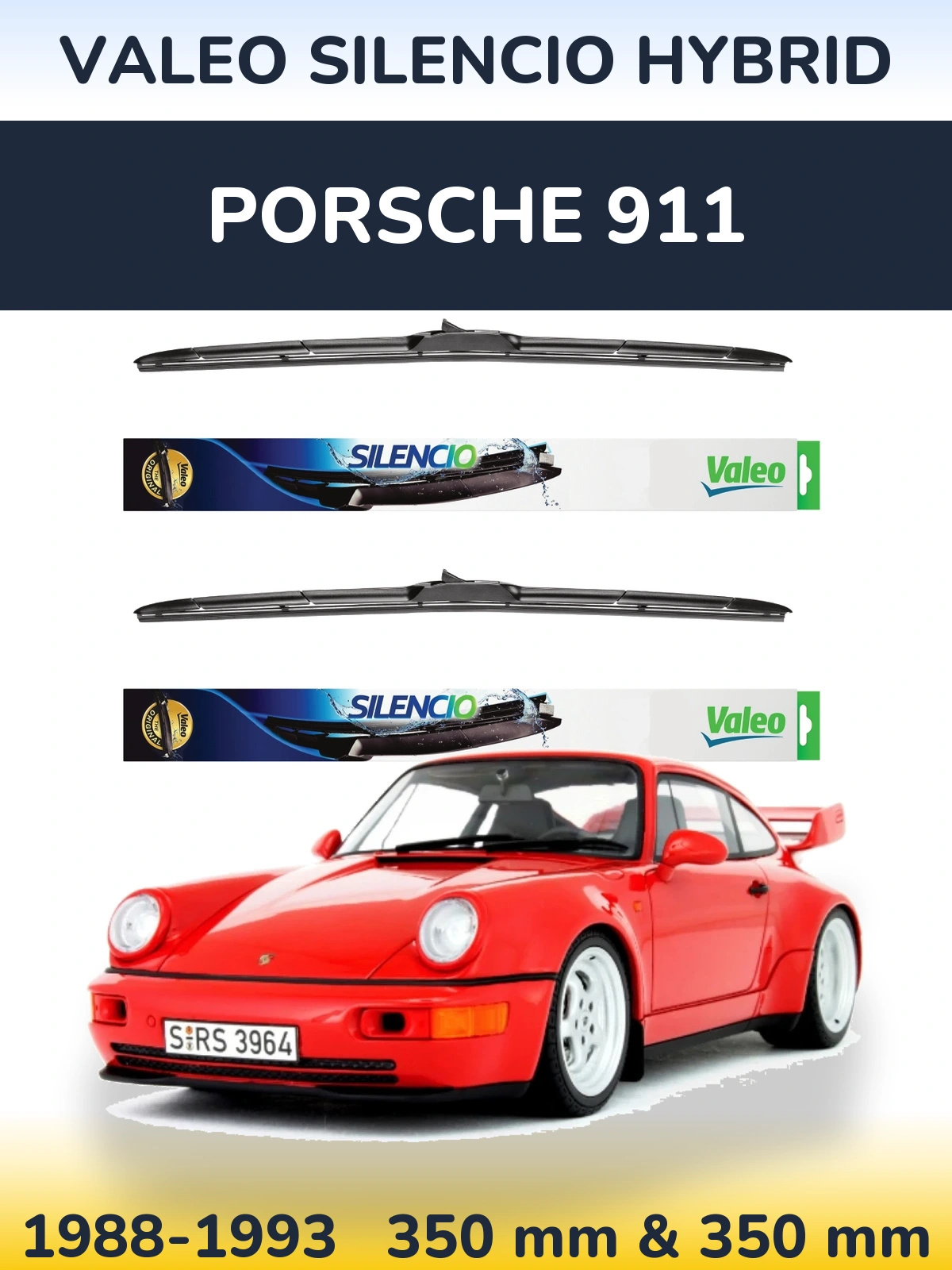 Ștergătoare Valeo Silencio Hybrid pentru Porsche 911