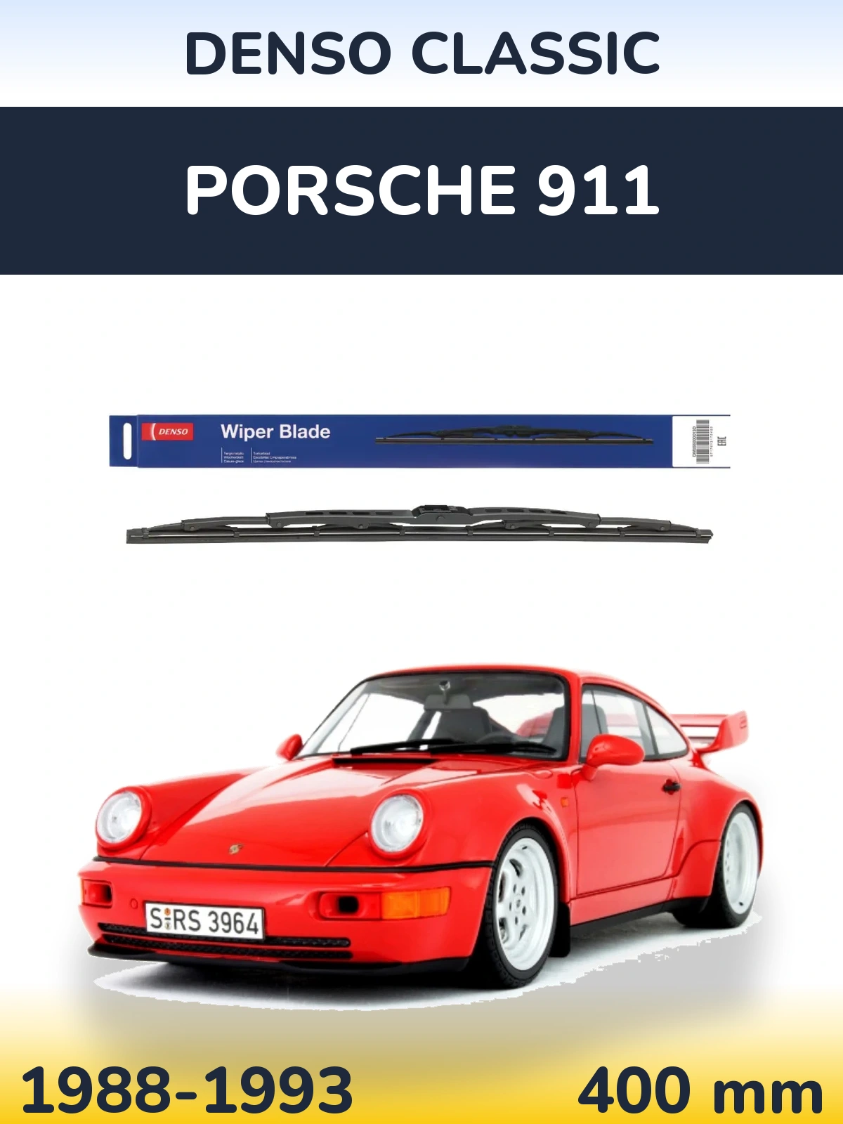 Задний дворник Denso Classic 400 мм для Porsche 911 1988-1993