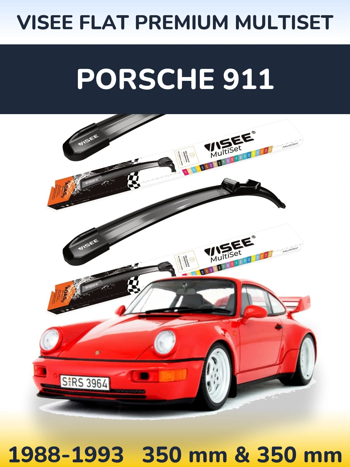 Ștergătoare VISEE FLAT PREMIUM MultiSet pentru Porsche 911