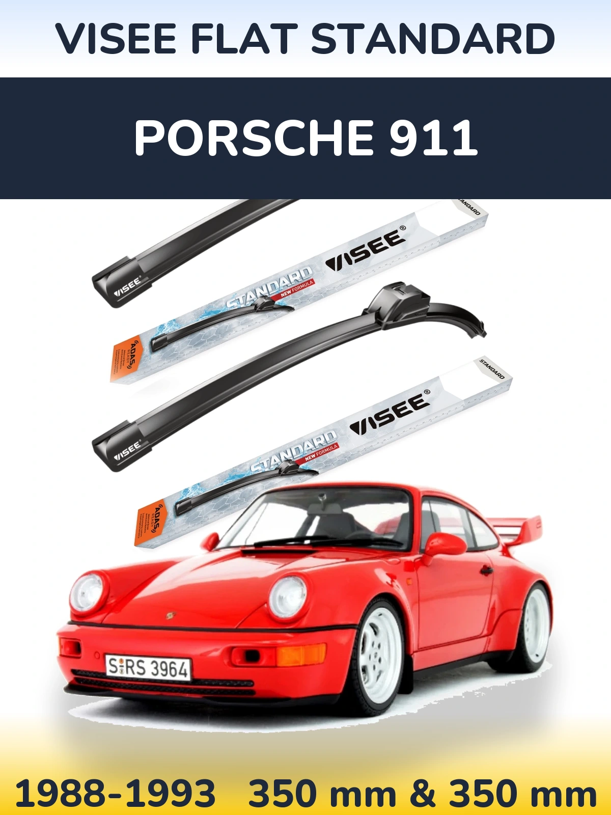 Ștergătoare VISEE FLAT STANDARD pentru Porsche 911