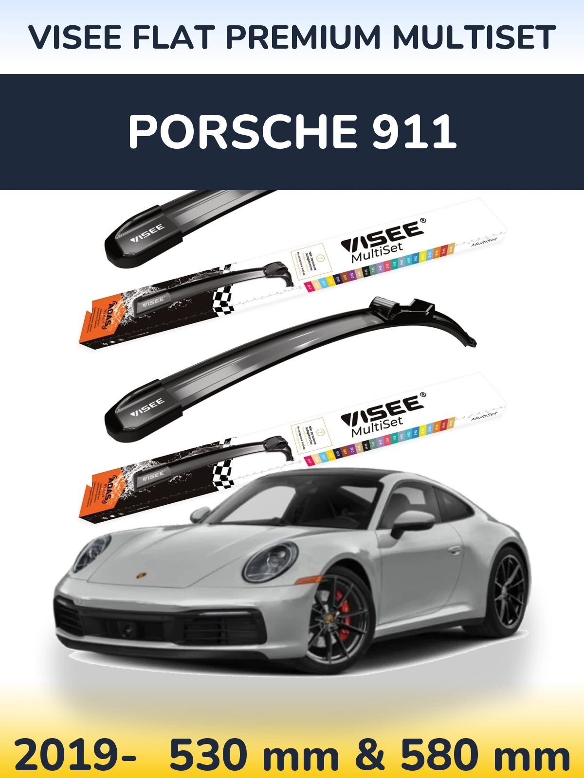 Ștergătoare VISEE FLAT PREMIUM MultiSet pentru Porsche 911