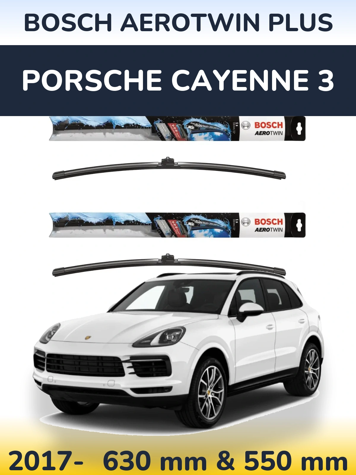 Ștergătoare BOSCH AeroTwin Plus pentru Porsche Cayenne 3
