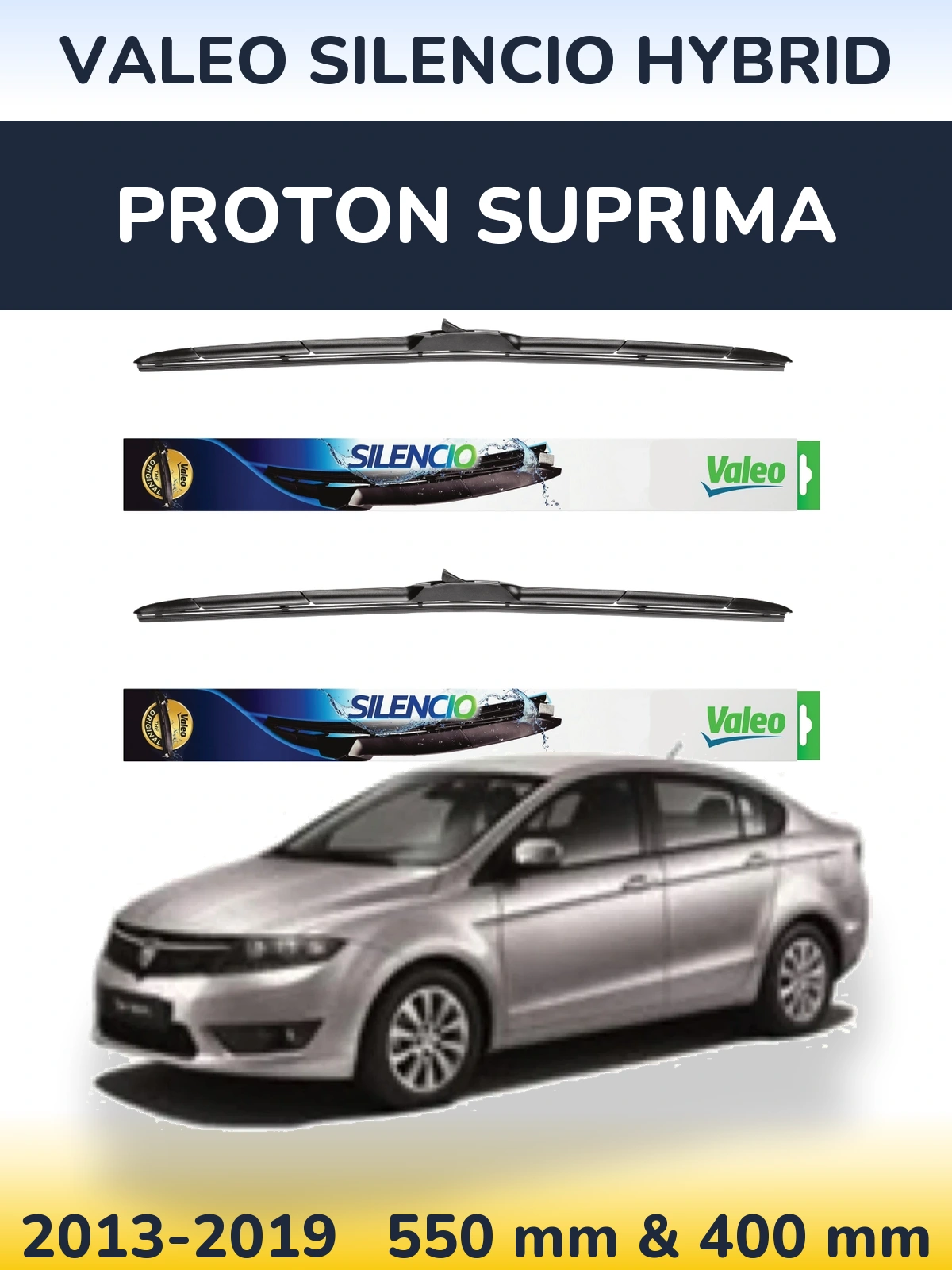 Ștergătoare Valeo Silencio Hybrid pentru Proton Suprima