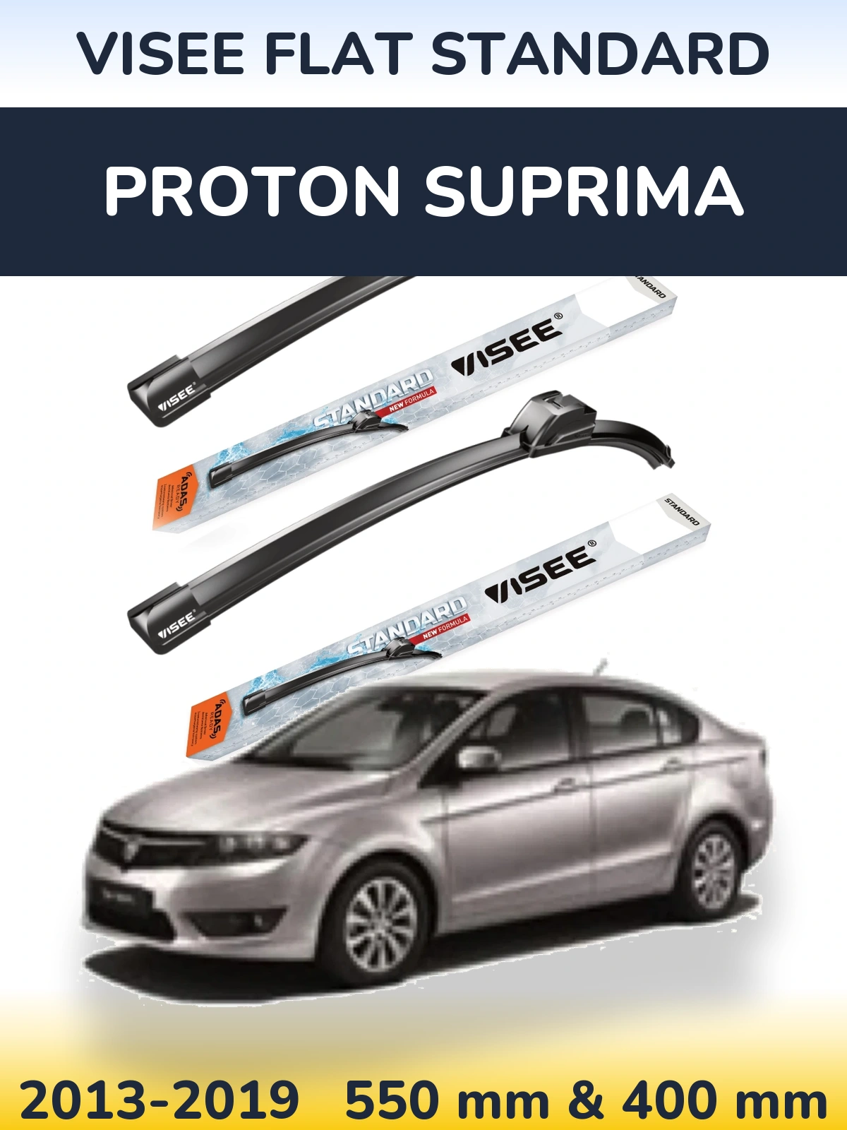 Ștergătoare VISEE FLAT STANDARD pentru Proton Suprima