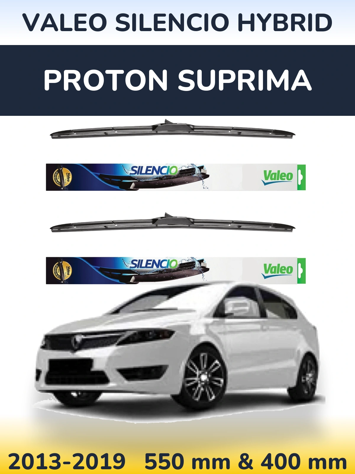 Ștergătoare Valeo Silencio Hybrid pentru Proton Suprima