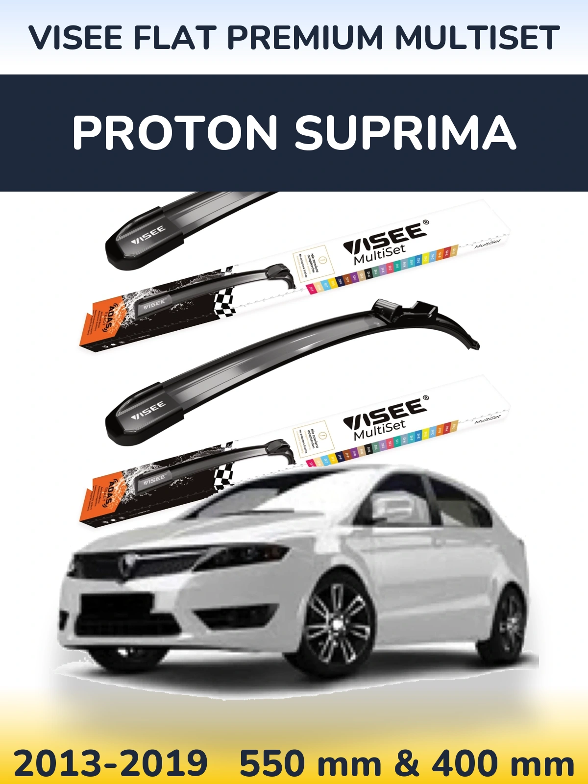 Ștergătoare VISEE FLAT PREMIUM MultiSet pentru Proton Suprima