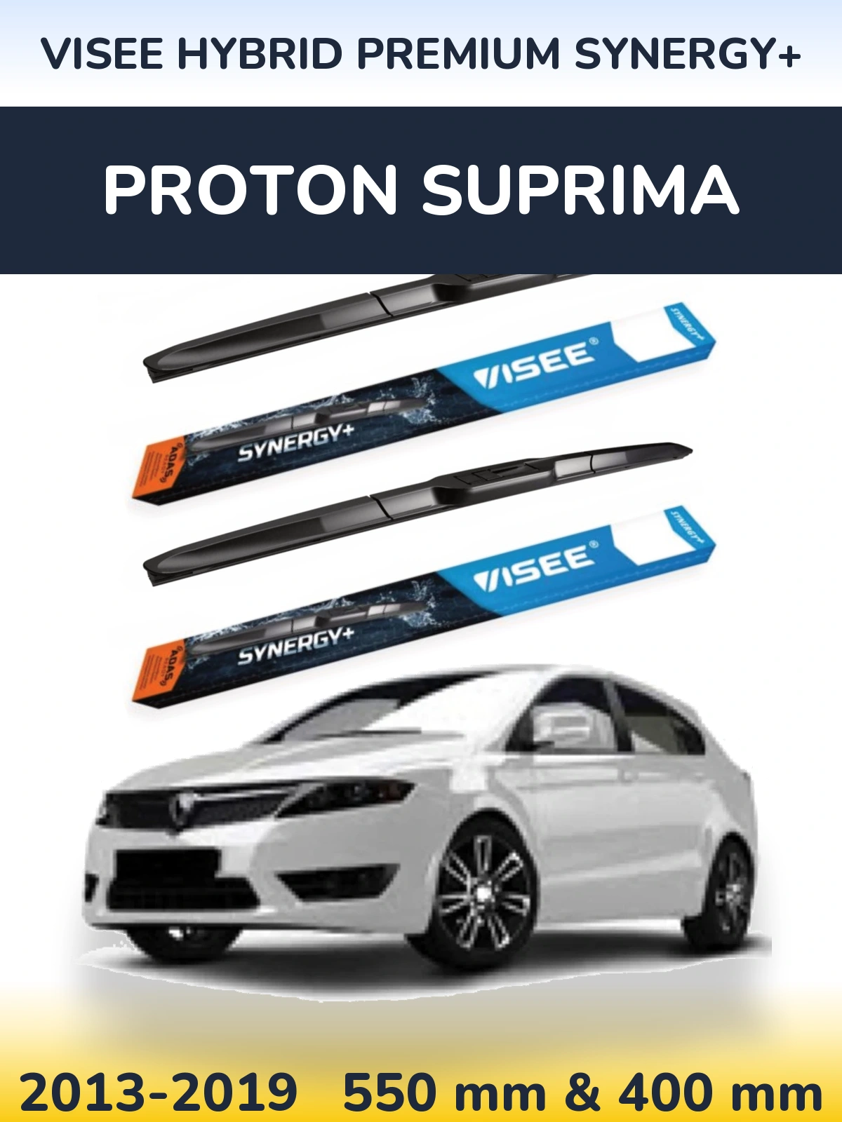 Ștergătoare VISEE HYBRID PREMIUM SYNERGY+ pentru Proton Suprima
