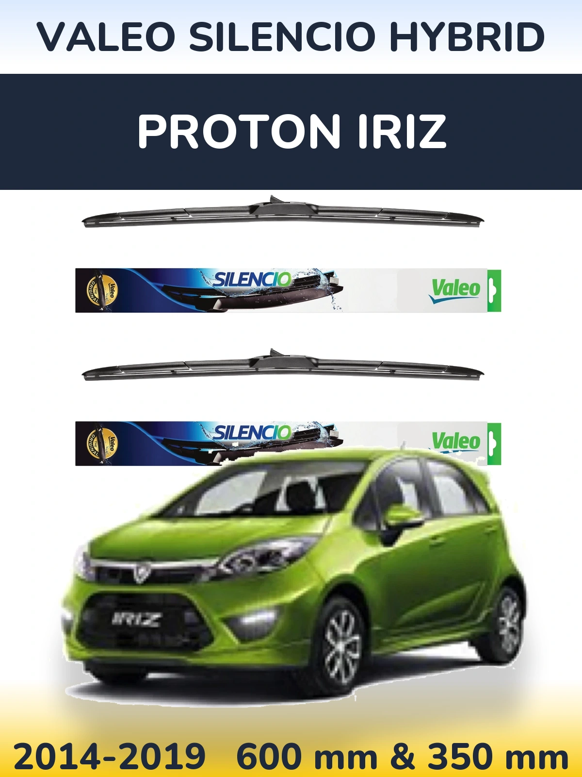 Ștergătoare Valeo Silencio Hybrid pentru Proton Iriz