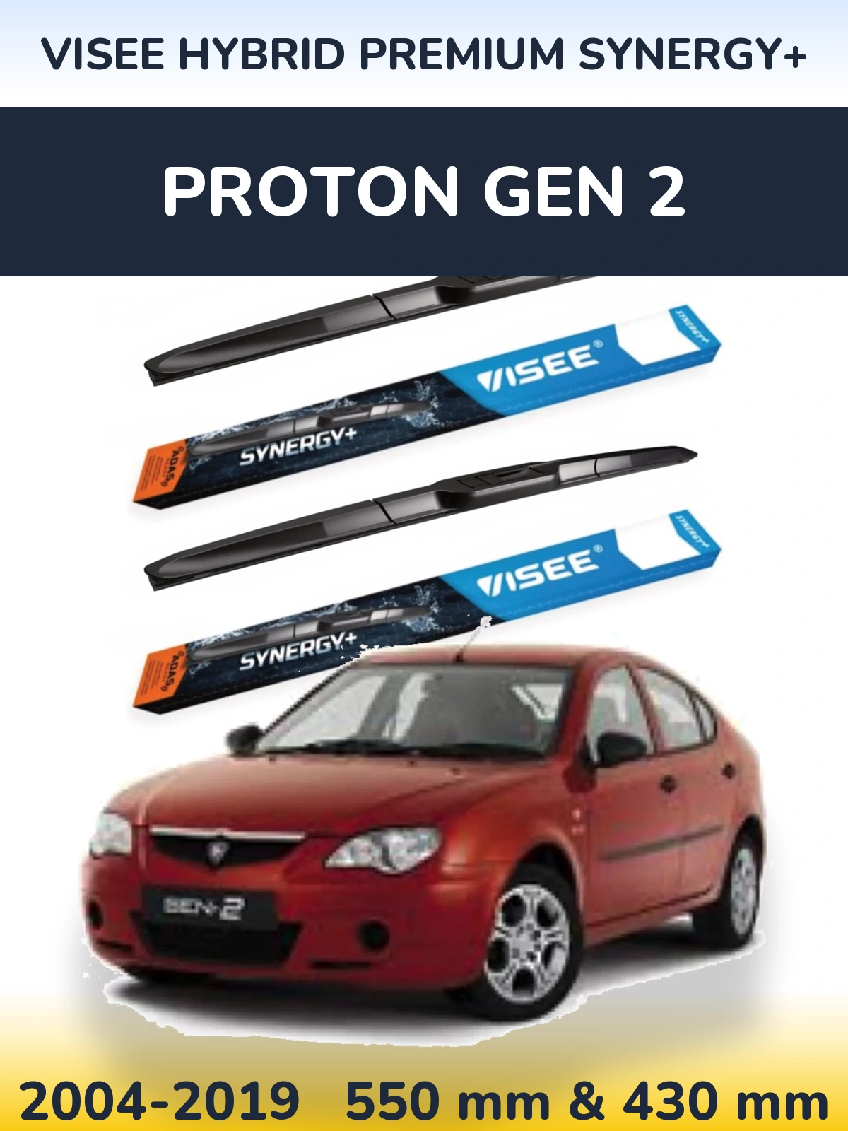 Ștergătoare VISEE HYBRID PREMIUM SYNERGY+ pentru Proton Gen 2