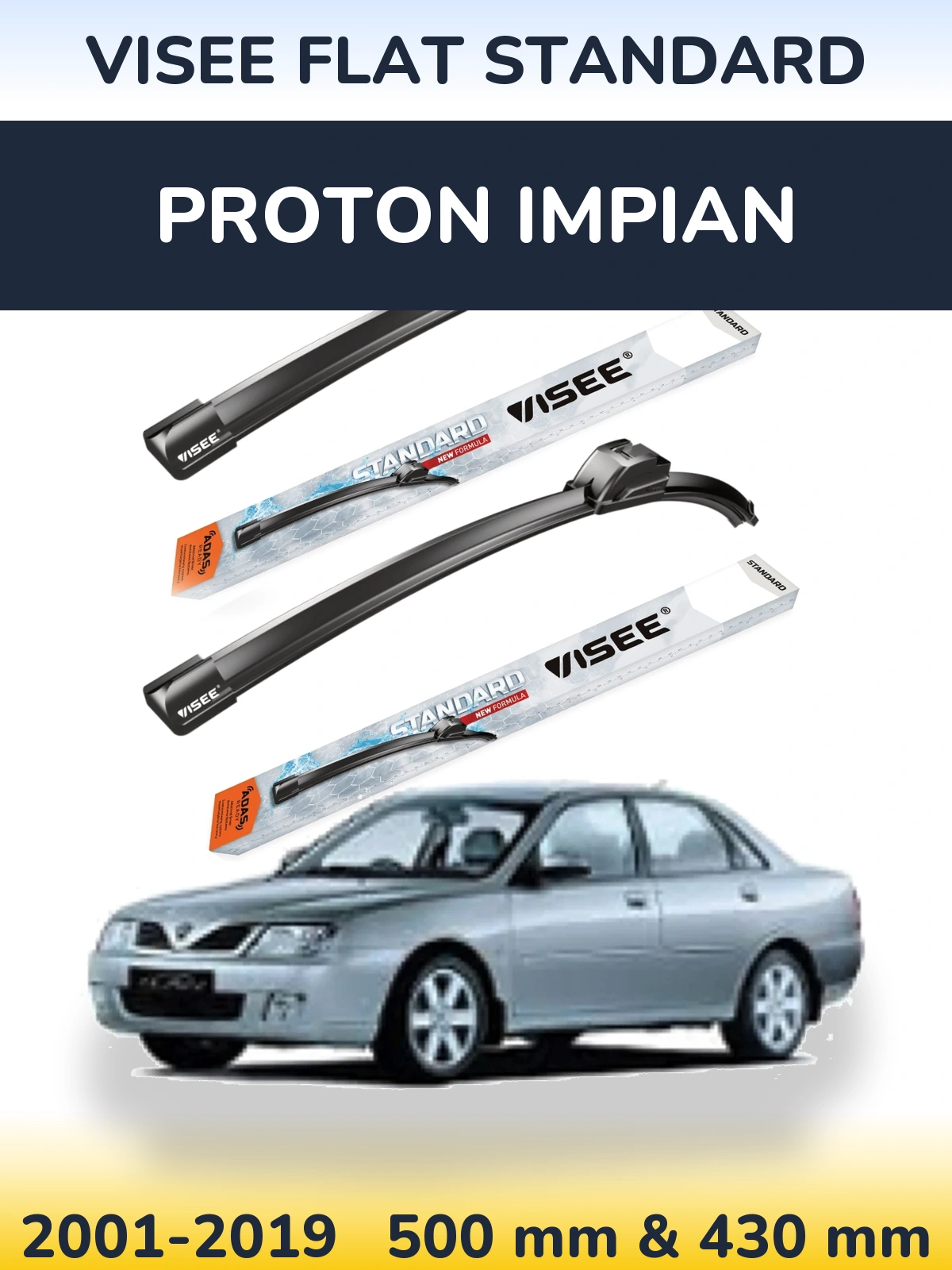Ștergătoare VISEE FLAT STANDARD pentru Proton Impian
