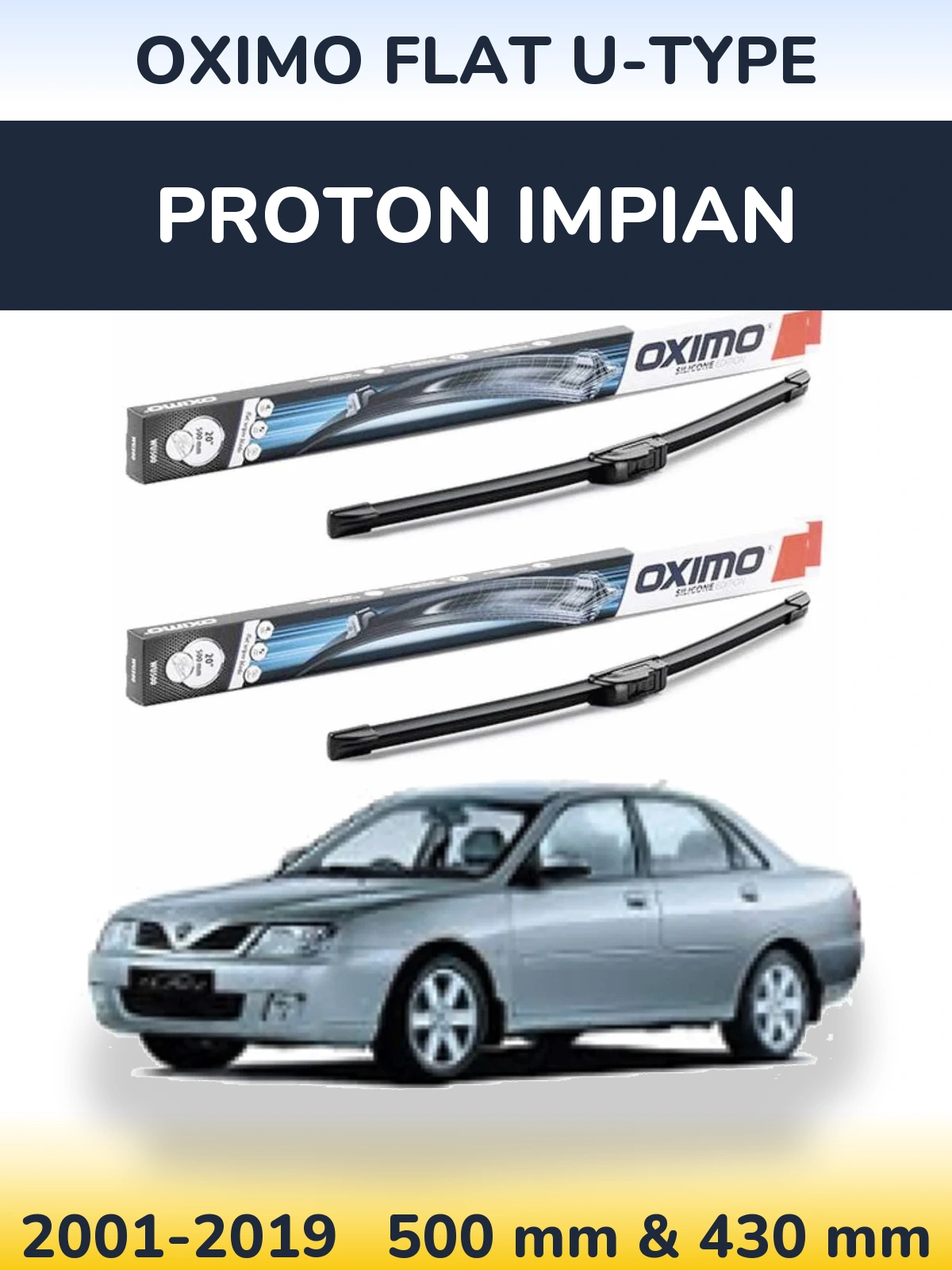 Ștergătoare Oximo Flat U-type pentru Proton Impian