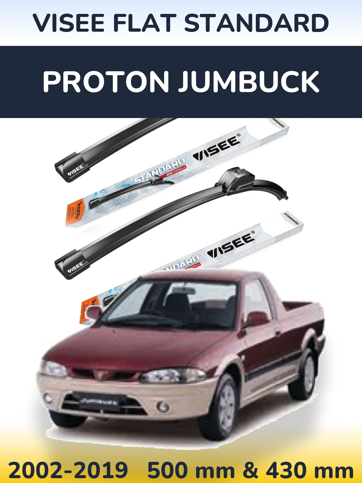 Ștergătoare VISEE FLAT STANDARD pentru Proton Jumbuck