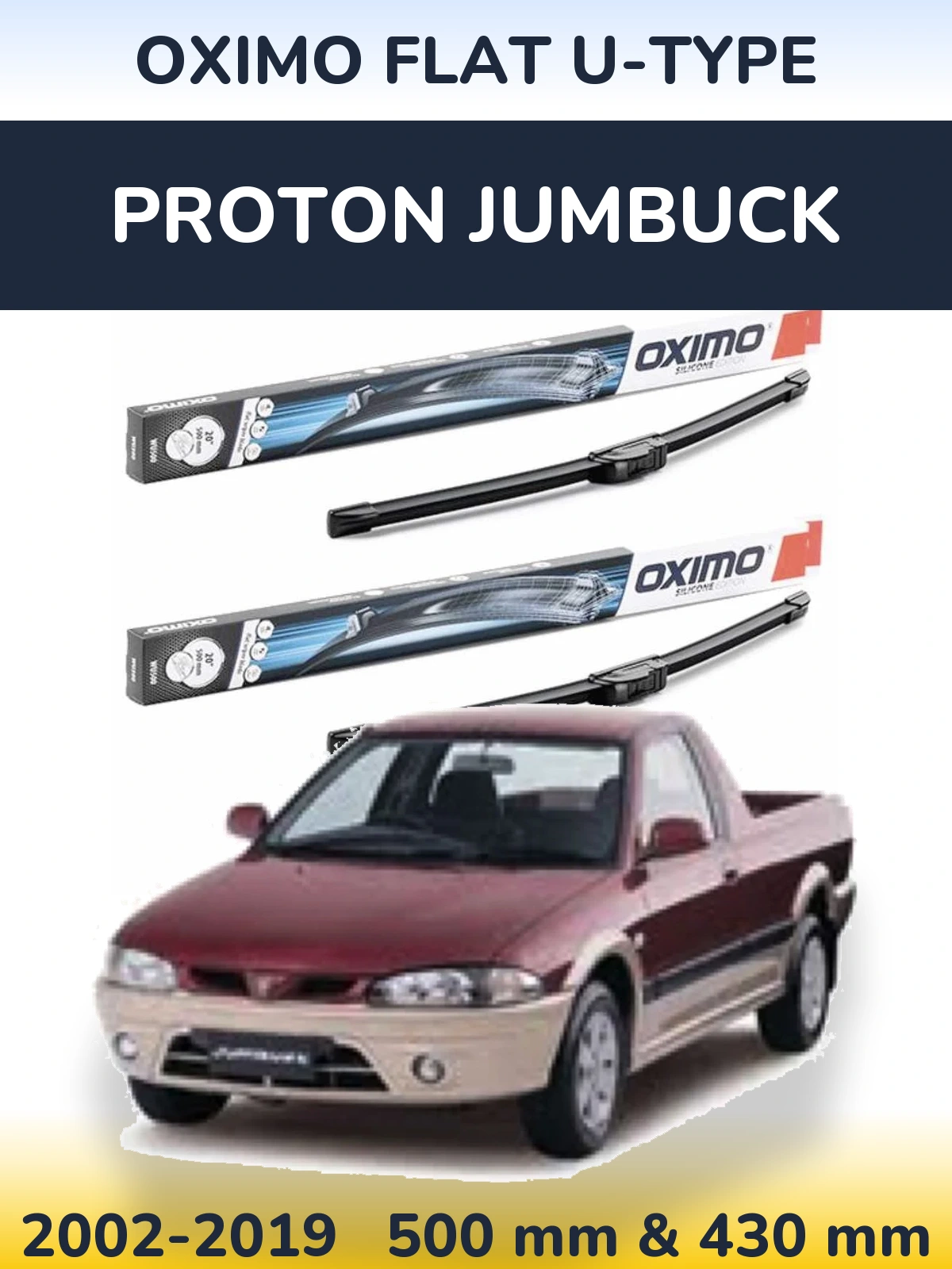 Ștergătoare Oximo Flat U-type pentru Proton Jumbuck