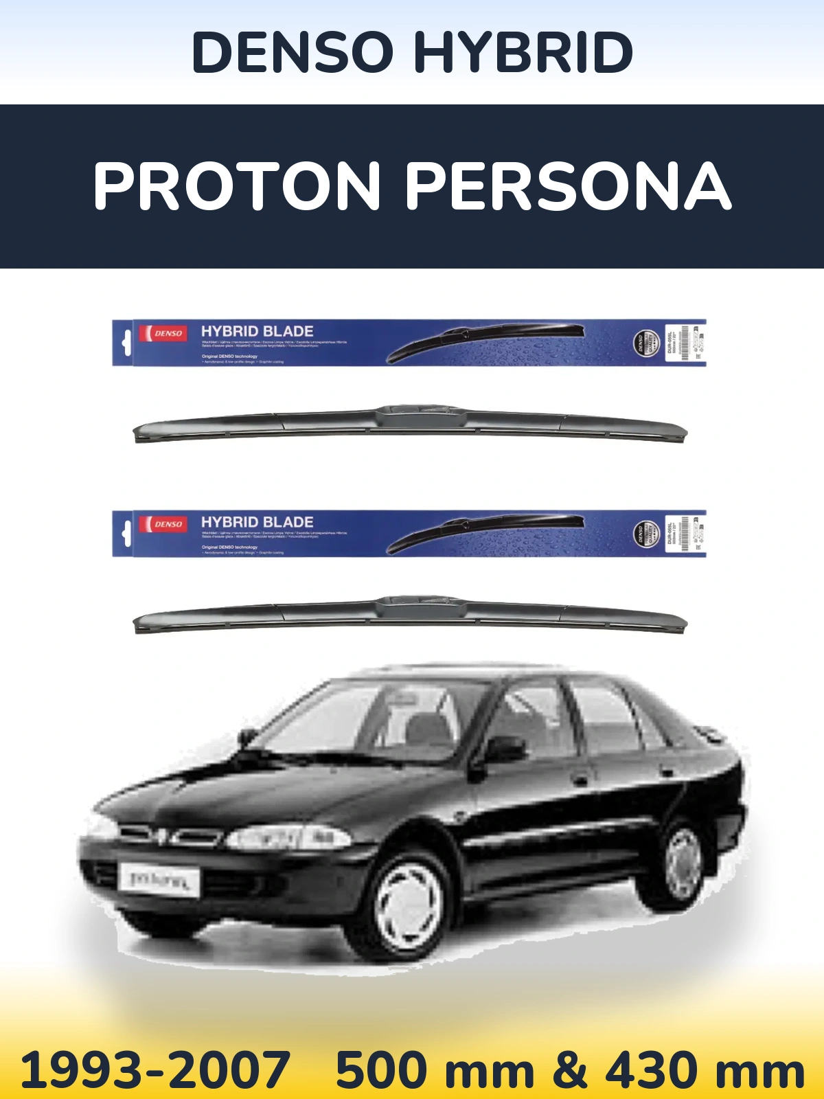 Ștergătoare Denso Hybrid pentru Proton Persona