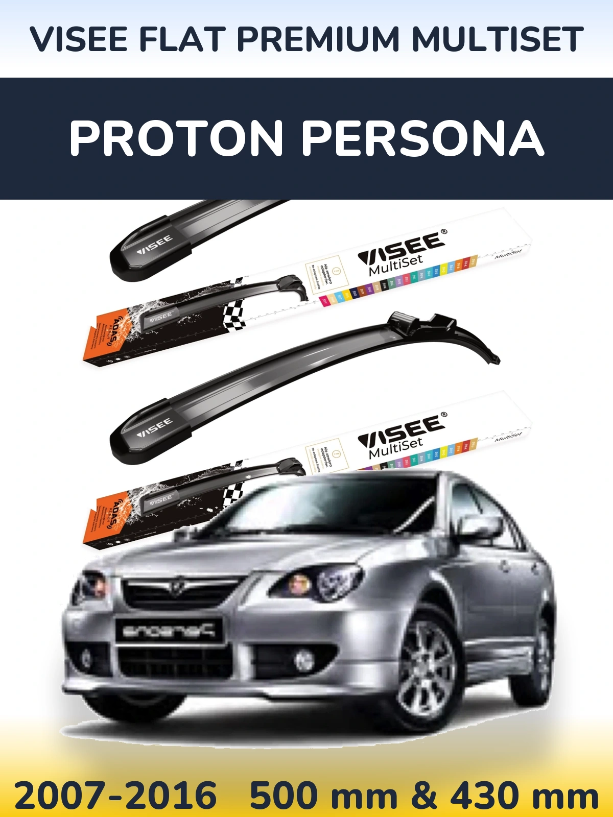 Ștergătoare VISEE FLAT PREMIUM MultiSet pentru Proton Persona