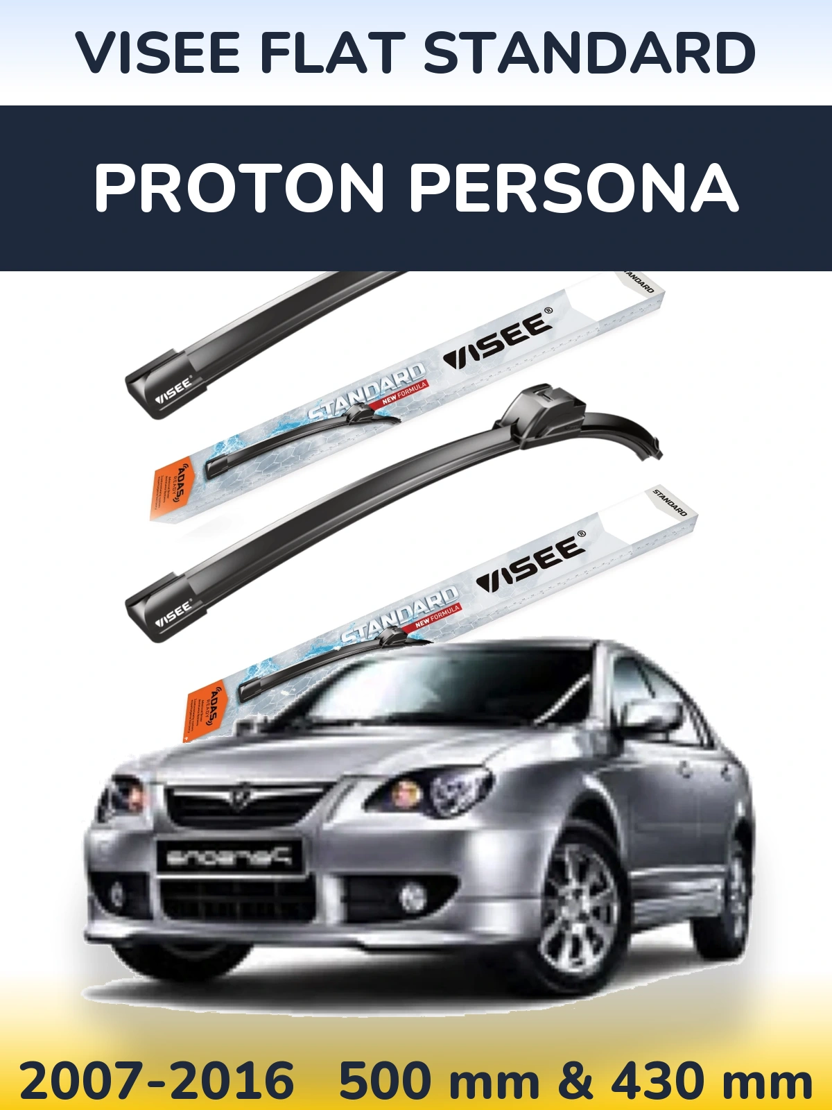 Ștergătoare VISEE FLAT STANDARD pentru Proton Persona