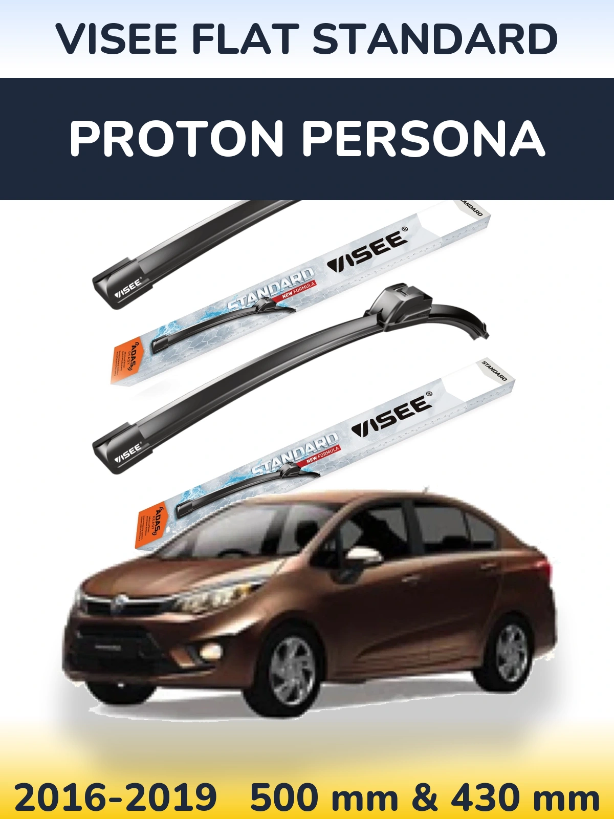 Ștergătoare VISEE FLAT STANDARD pentru Proton Persona